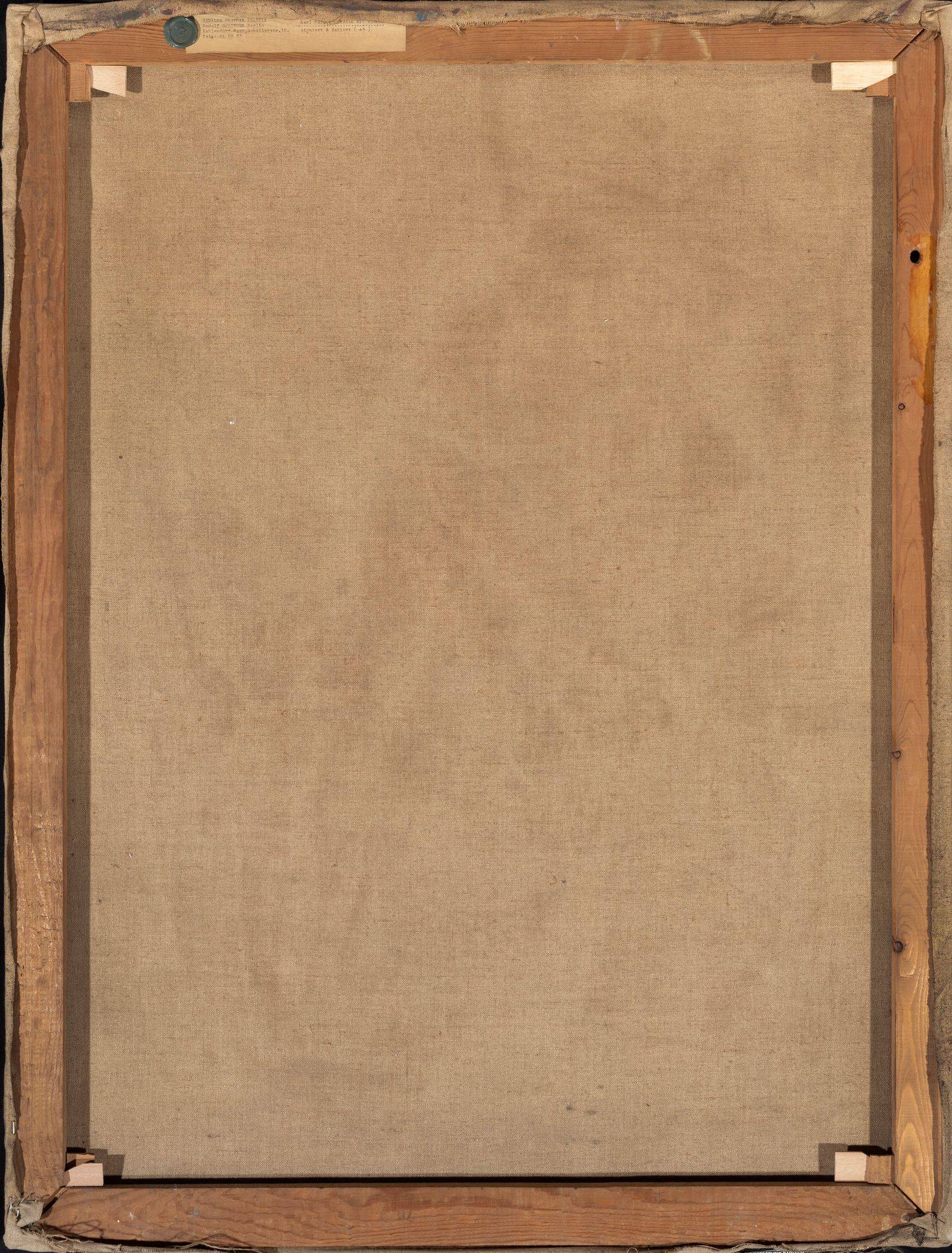 This picture shows the following artwork: Karl Hofer. ”Mädchen mit Blumenstrauß”. 1943.