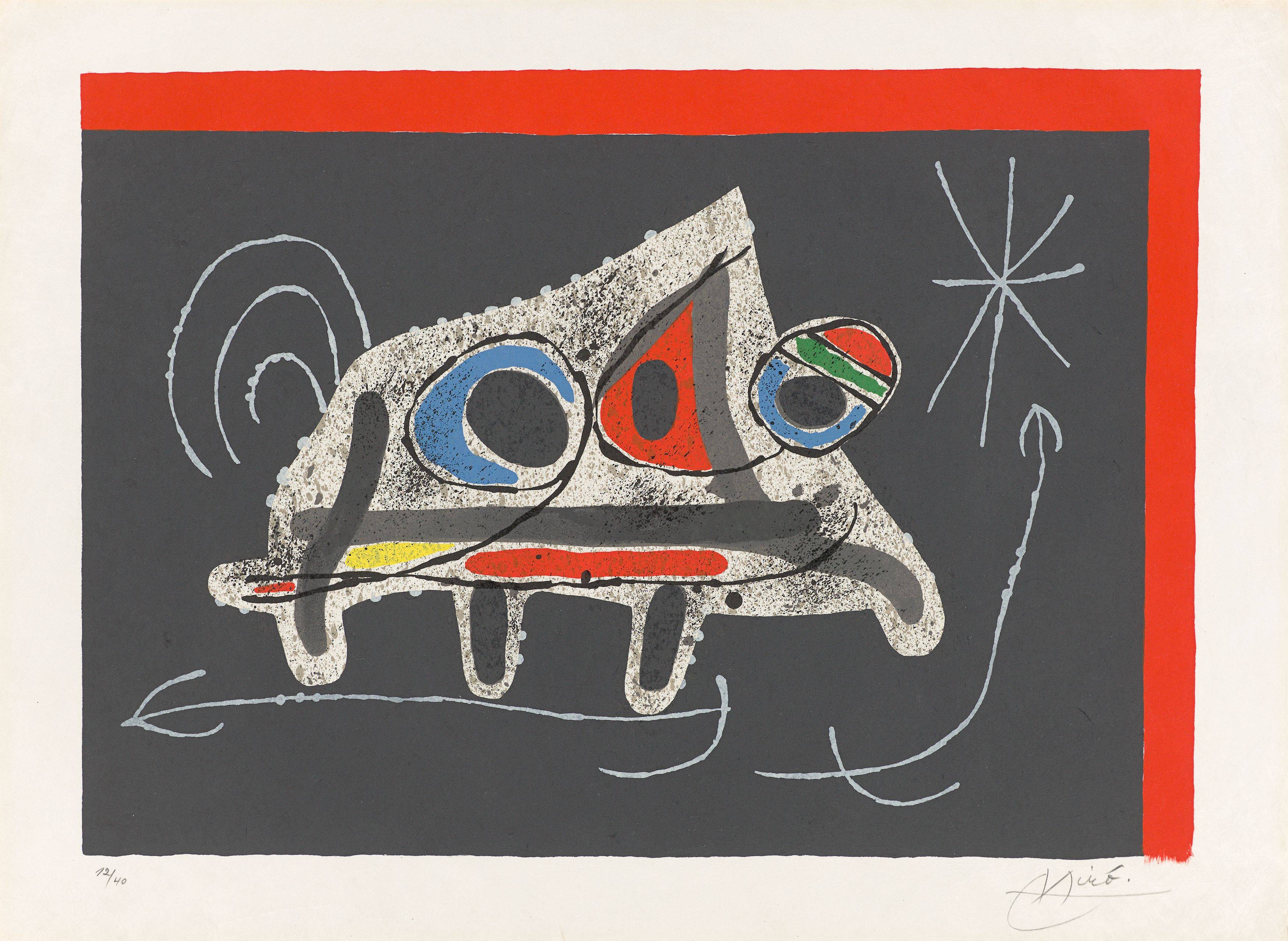 This picture shows the following artwork: Joan Miró. From: ”Le Lézard aux plumes d'or”. 1971.