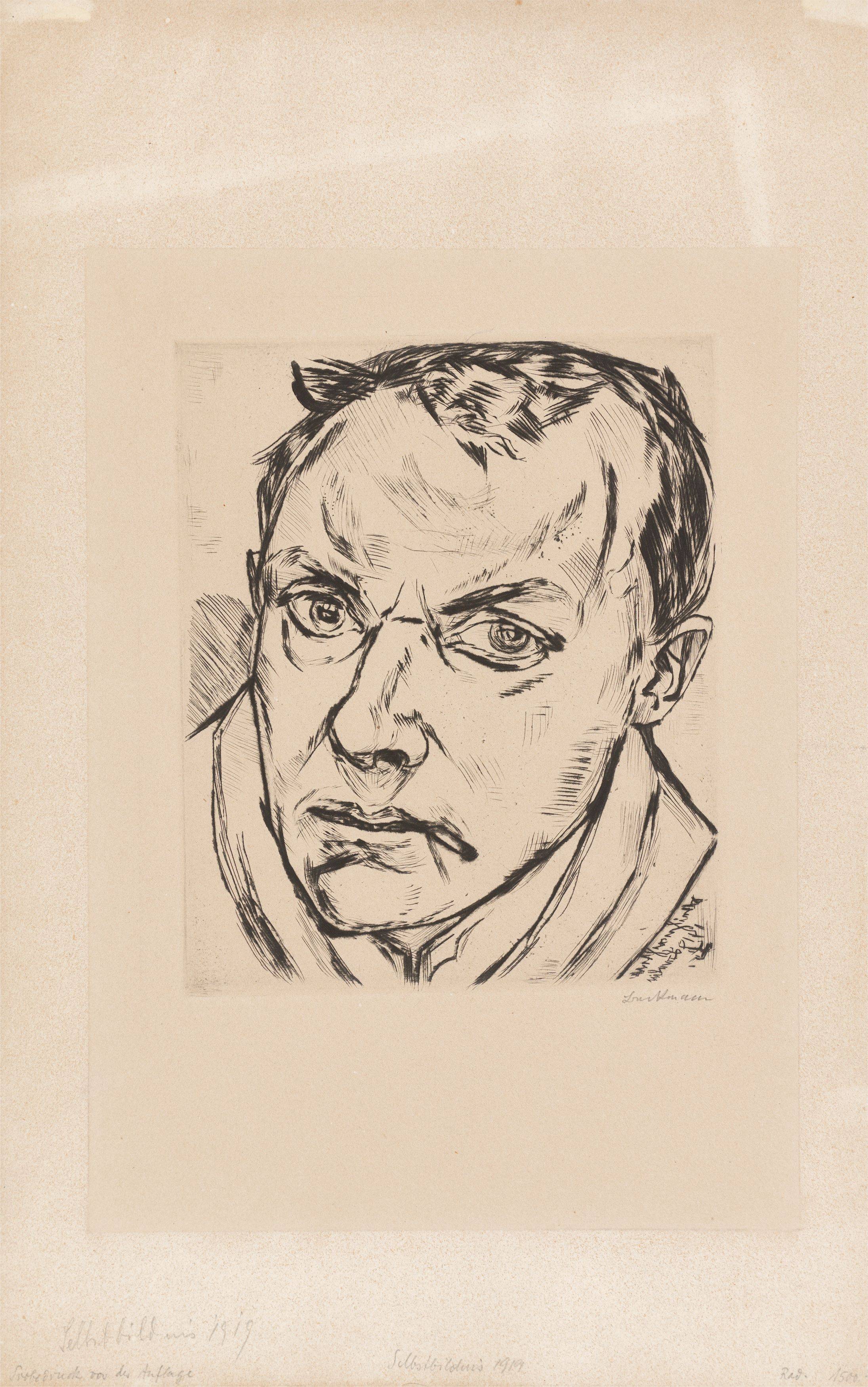 This picture shows the following artwork: Max Beckmann. ”Großes Selbstbildnis”. 1919.