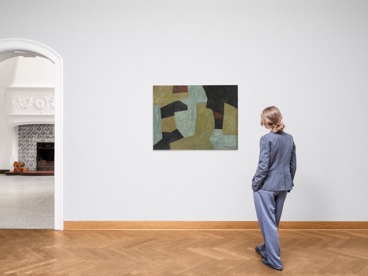 Auf diesem Bild ist das folgende Kunstwerk zu sehen: Serge Poliakoff. „Composition abstraite“. 1962.