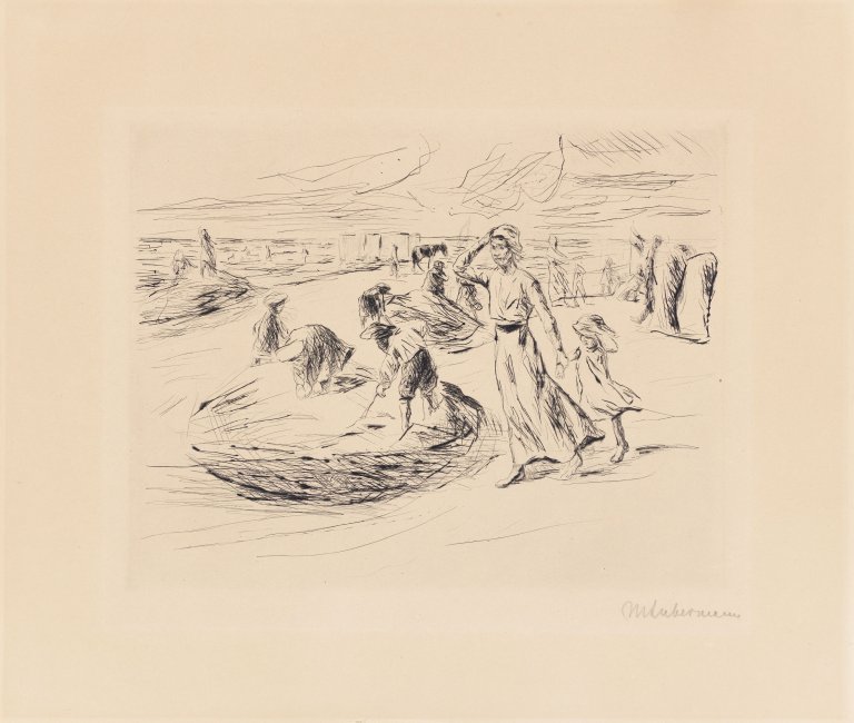 This picture shows the following artwork: Max Liebermann. ”Am Strande (Nordwijk)”. 1914/15.