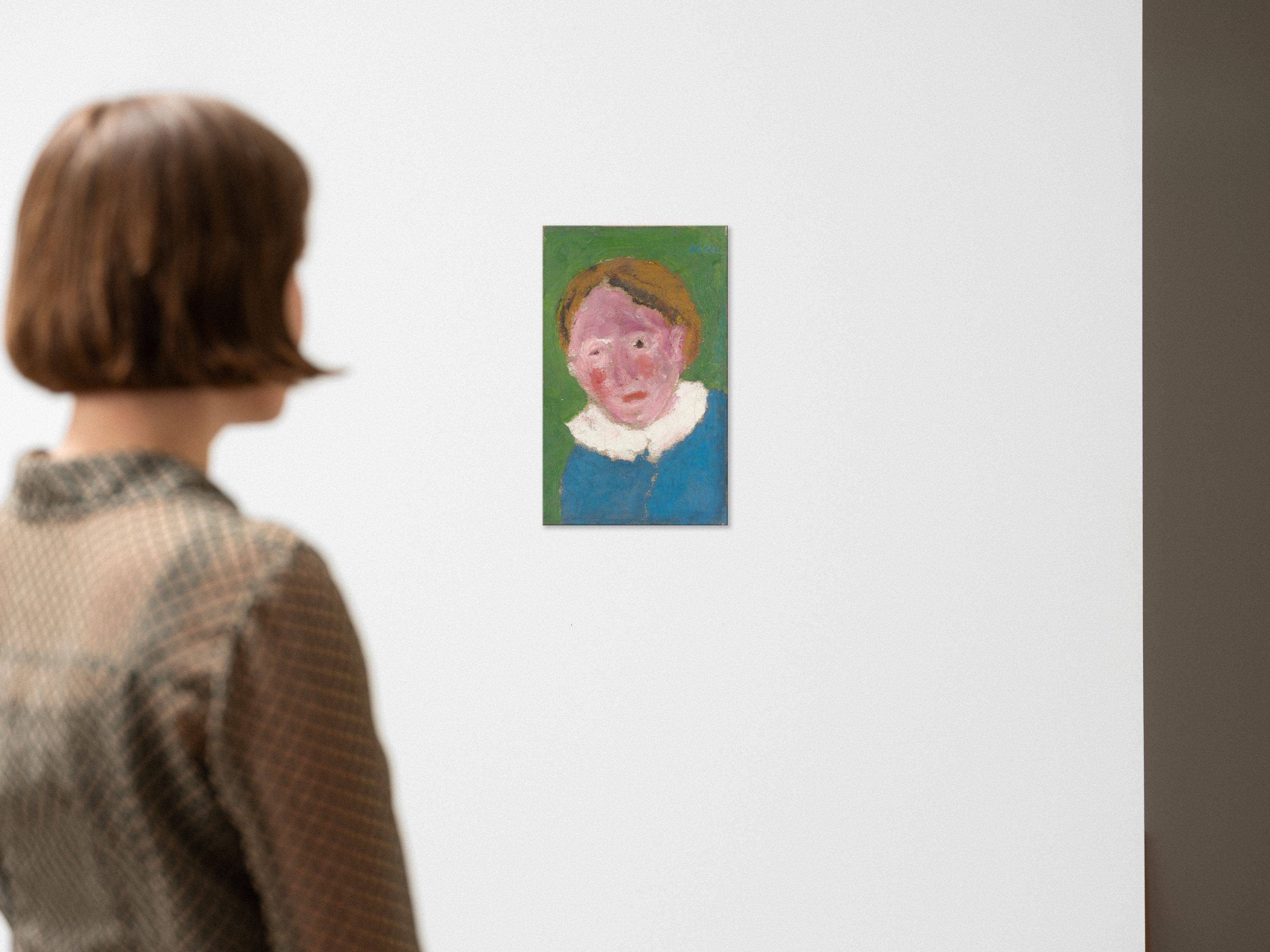 Auf diesem Bild ist das folgende Kunstwerk zu sehen: Emil Nolde. „Kleines blondes Mädchen“. 1918.