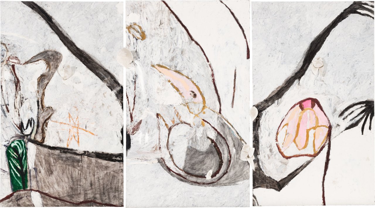 Auf diesem Bild ist das folgende Kunstwerk zu sehen: Mimmo Paladino. Ohne Titel. 1981.