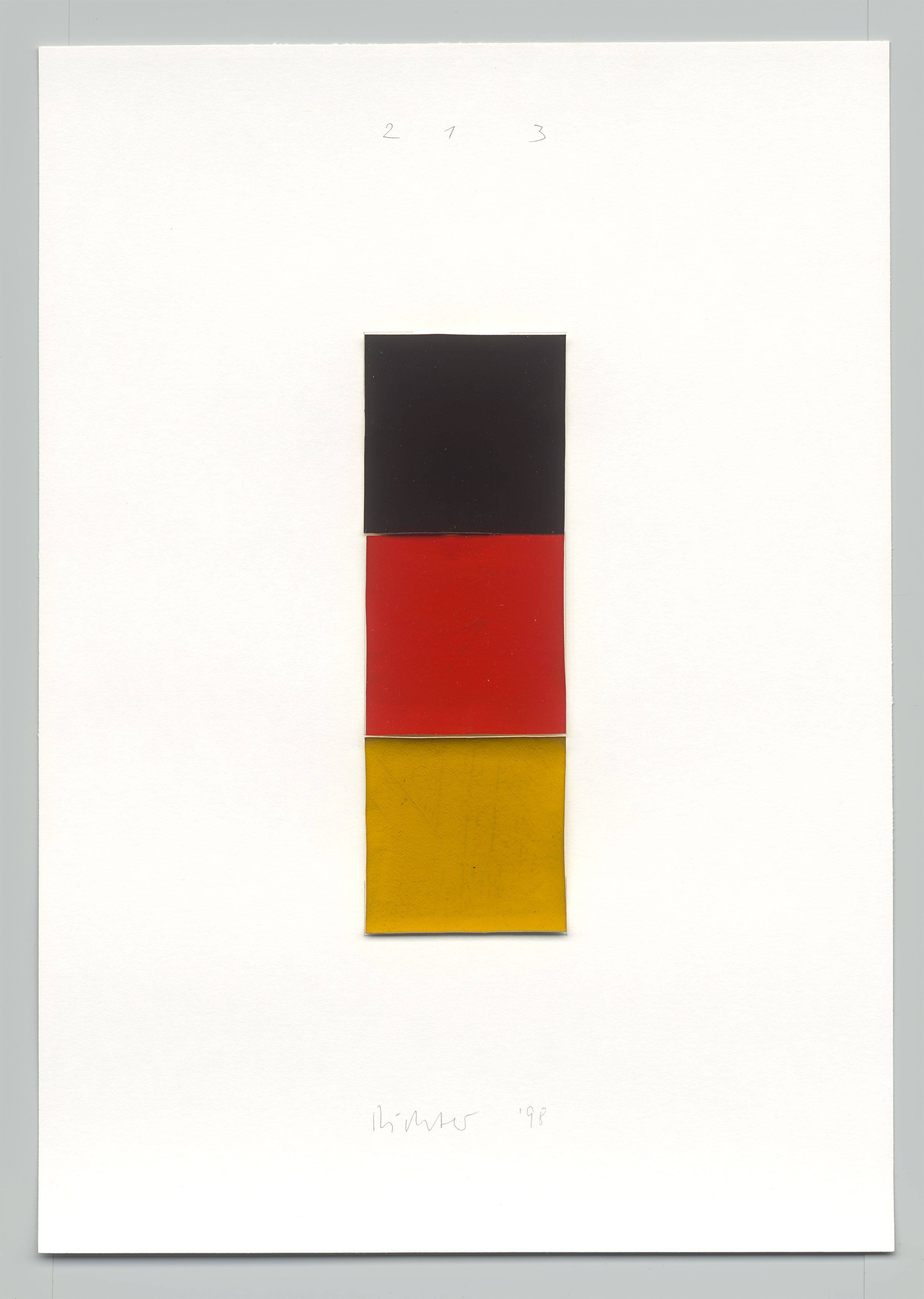 This picture shows the following artwork: Gerhard Richter. ”Schwarz Rot Gold I”. 1998.