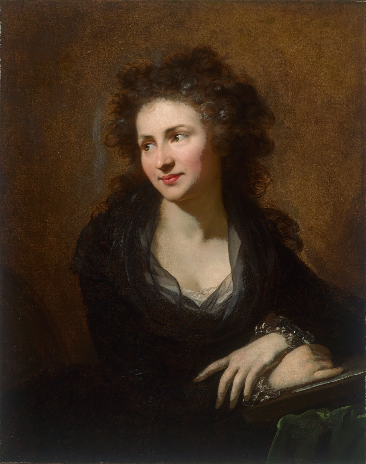 This picture shows the following artwork: Anton Graff. Portrait of a Young Woman (the Artist Dora Stock). Circa 1785.