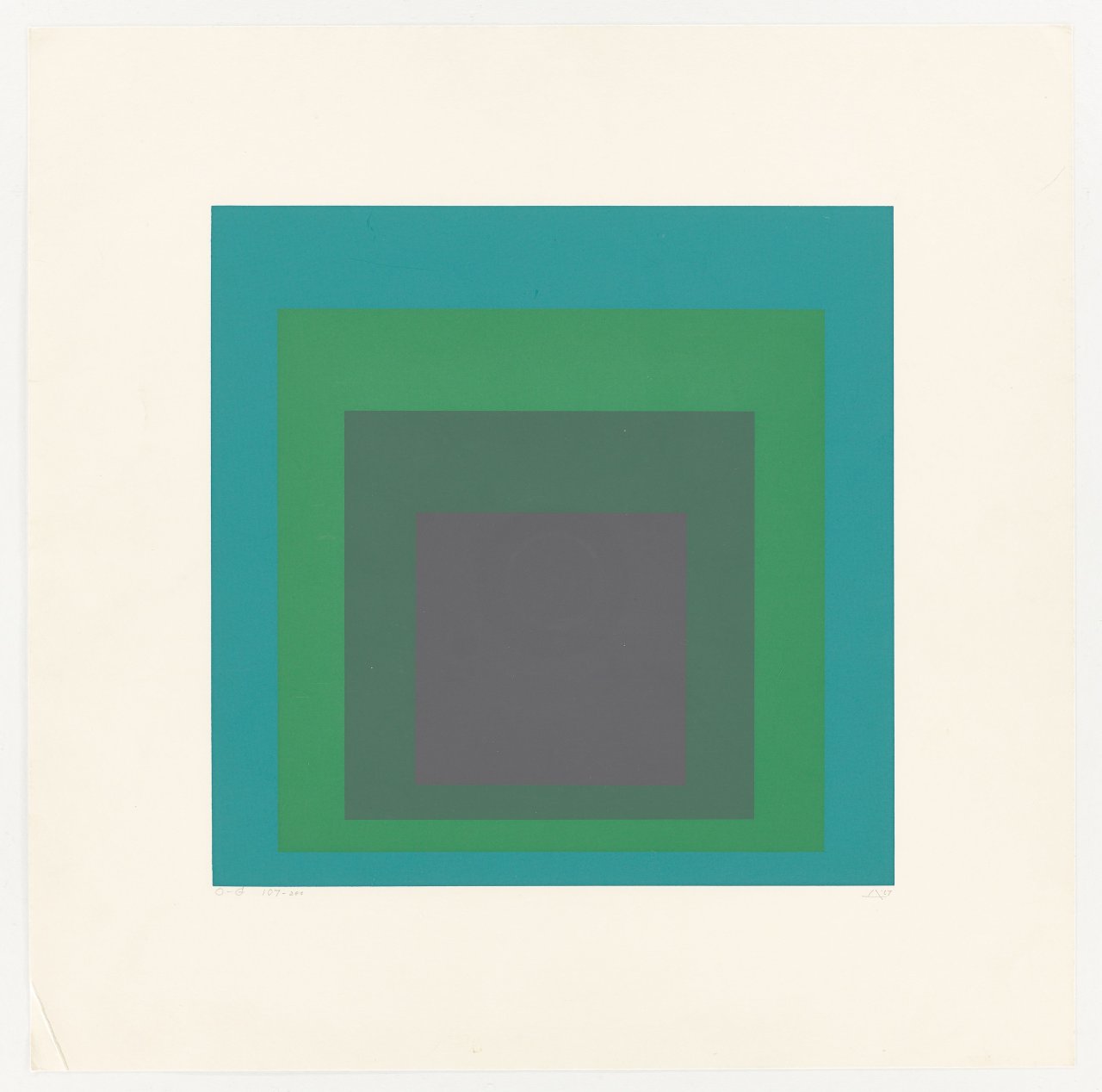 This picture shows the following artwork: Josef Albers. ”O-G”. 1967.