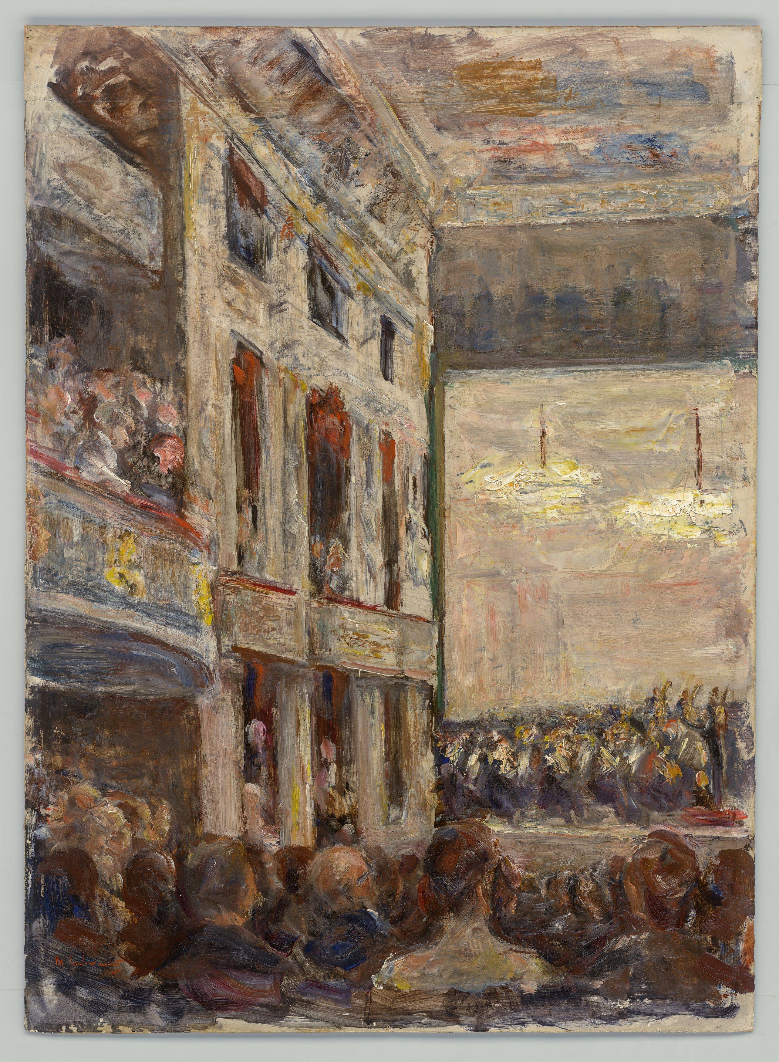 Auf diesem Bild ist das folgende Kunstwerk zu sehen: Max Liebermann. „Konzert in der Oper“. 1924.