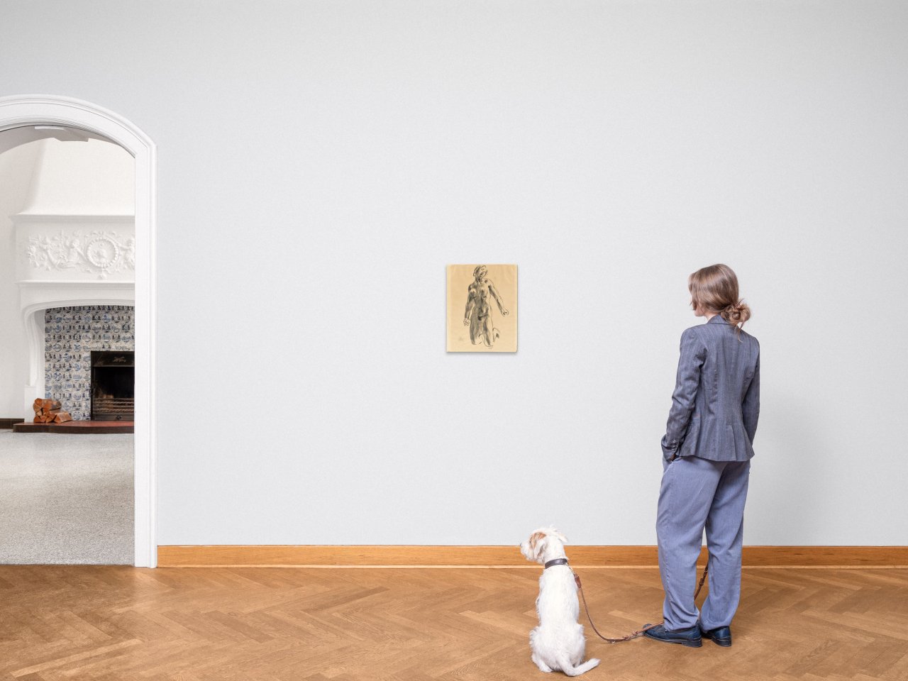 Auf diesem Bild ist das folgende Kunstwerk zu sehen: Georg Kolbe. Kniender weiblicher Akt.