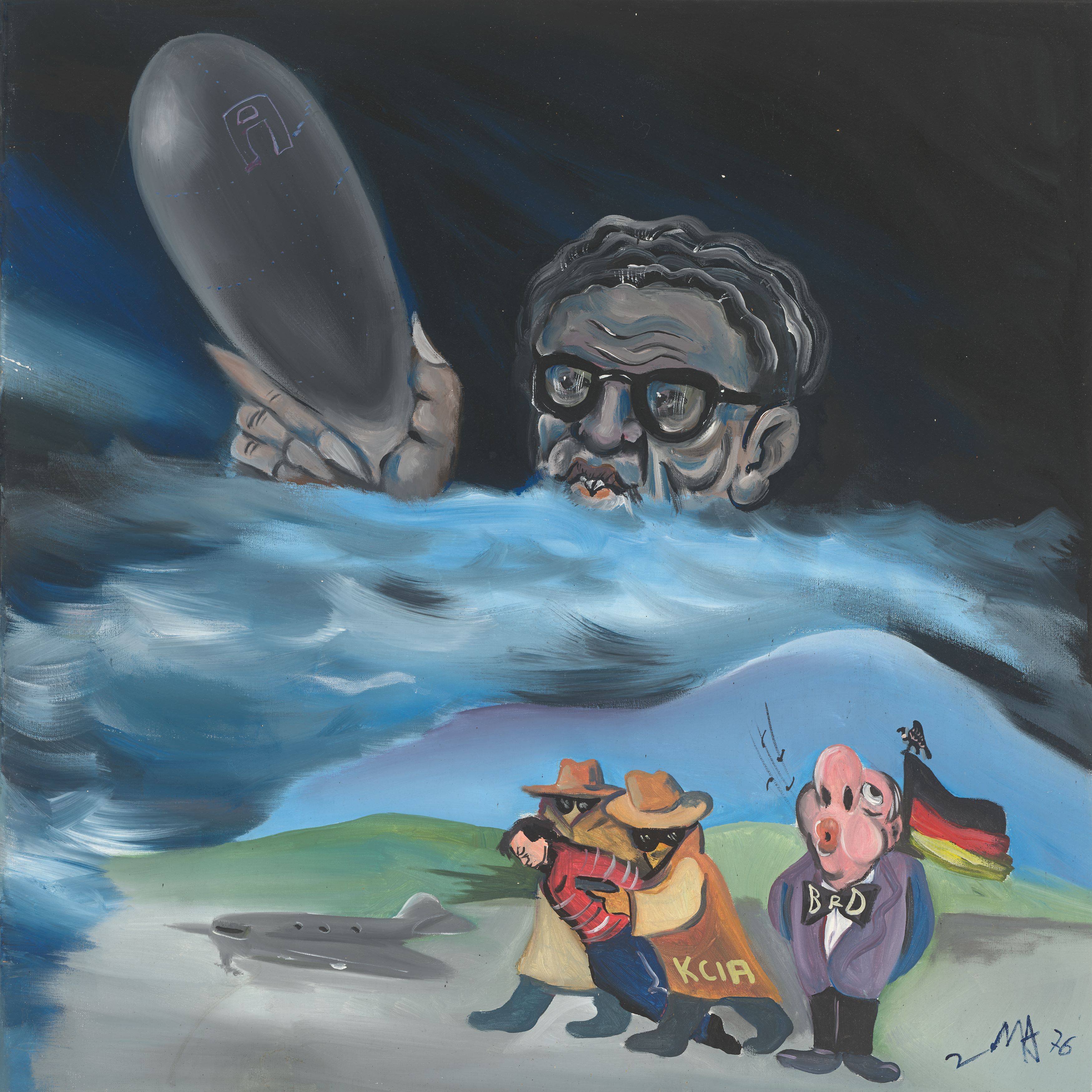 Auf diesem Bild ist das folgende Kunstwerk zu sehen: Jörg Immendorff. Ohne Titel. 1976.