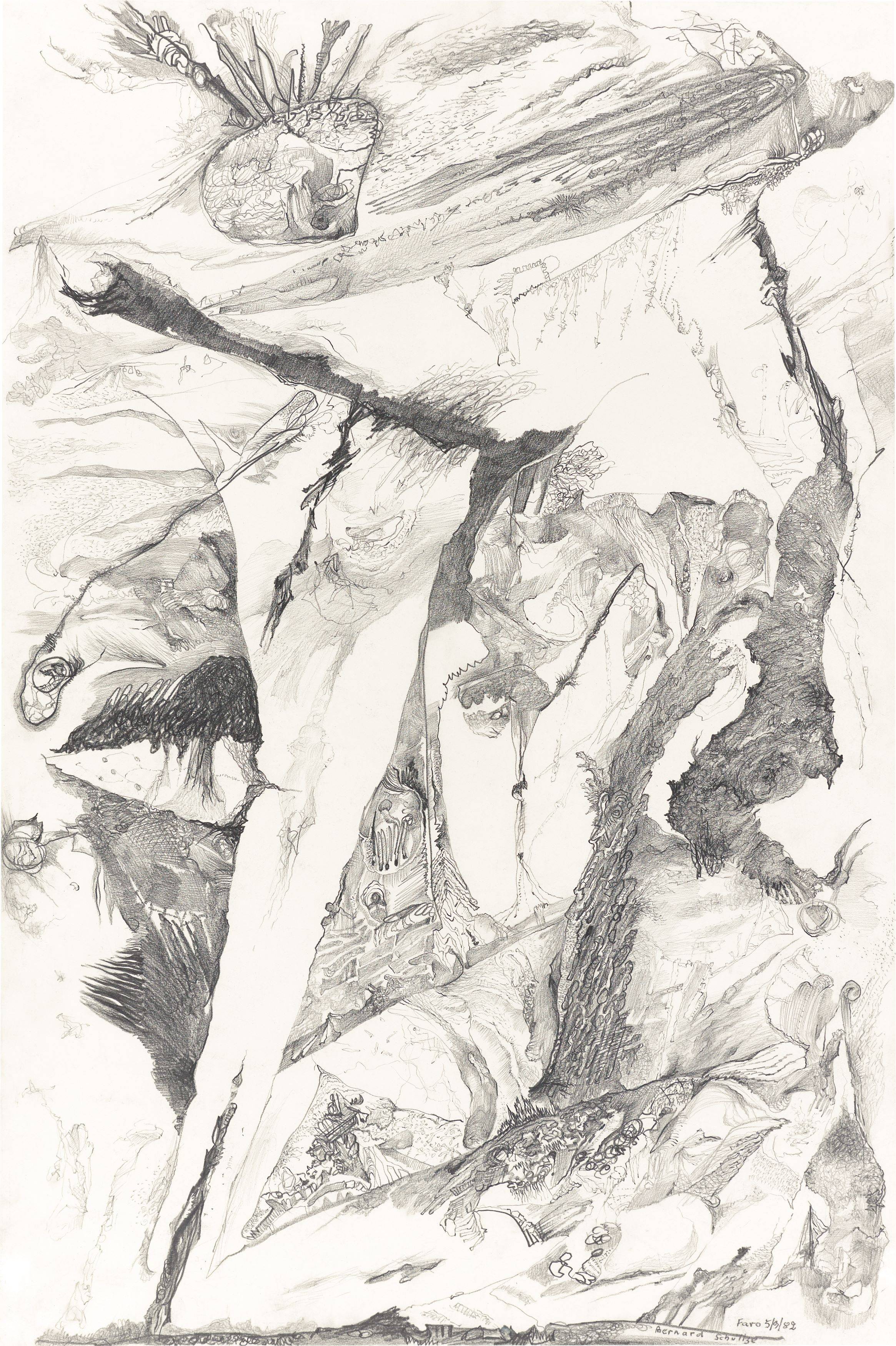 Auf diesem Bild ist das folgende Kunstwerk zu sehen: Bernard Schultze. Ohne Titel. 1982.