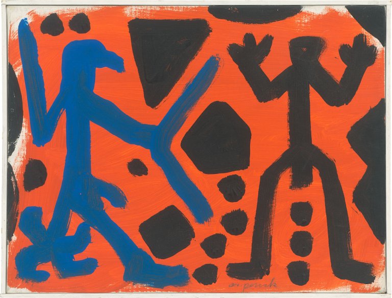 Auf diesem Bild ist das folgende Kunstwerk zu sehen: A.R. Penck. „Sendero luminosos I“.