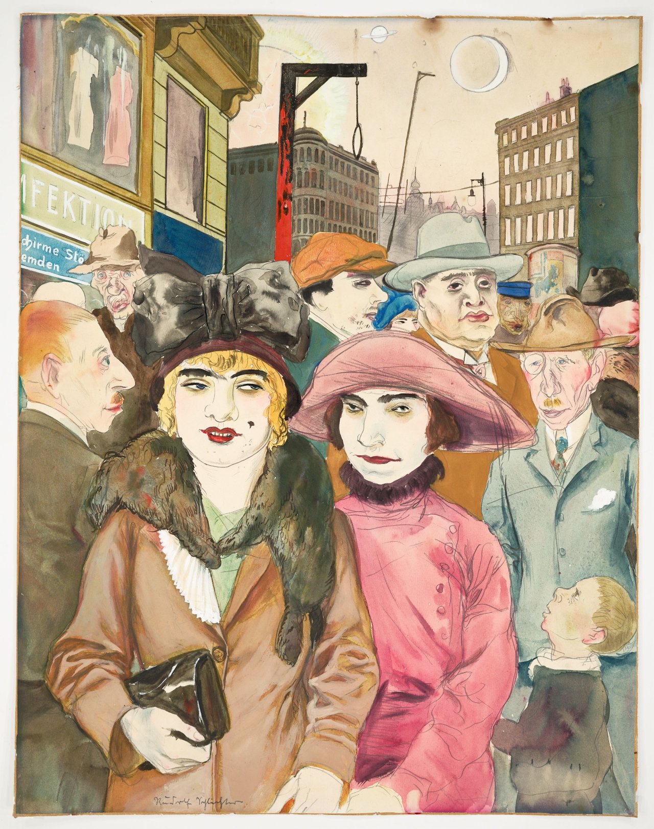 This picture shows the following artwork: Rudolf Schlichter. Hausvogteiplatz. 1926.