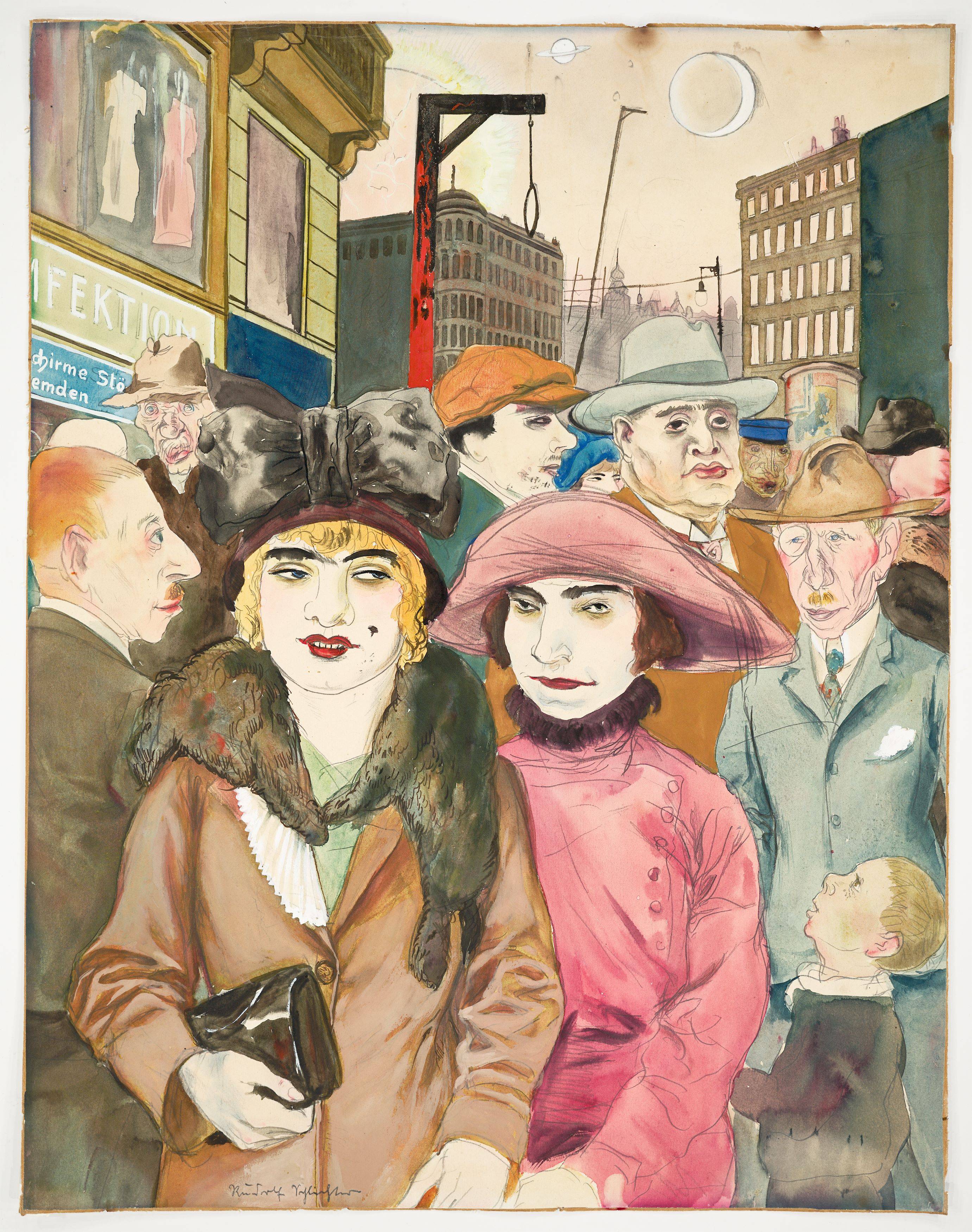 This picture shows the following artwork: Rudolf Schlichter. Hausvogteiplatz. 1926.