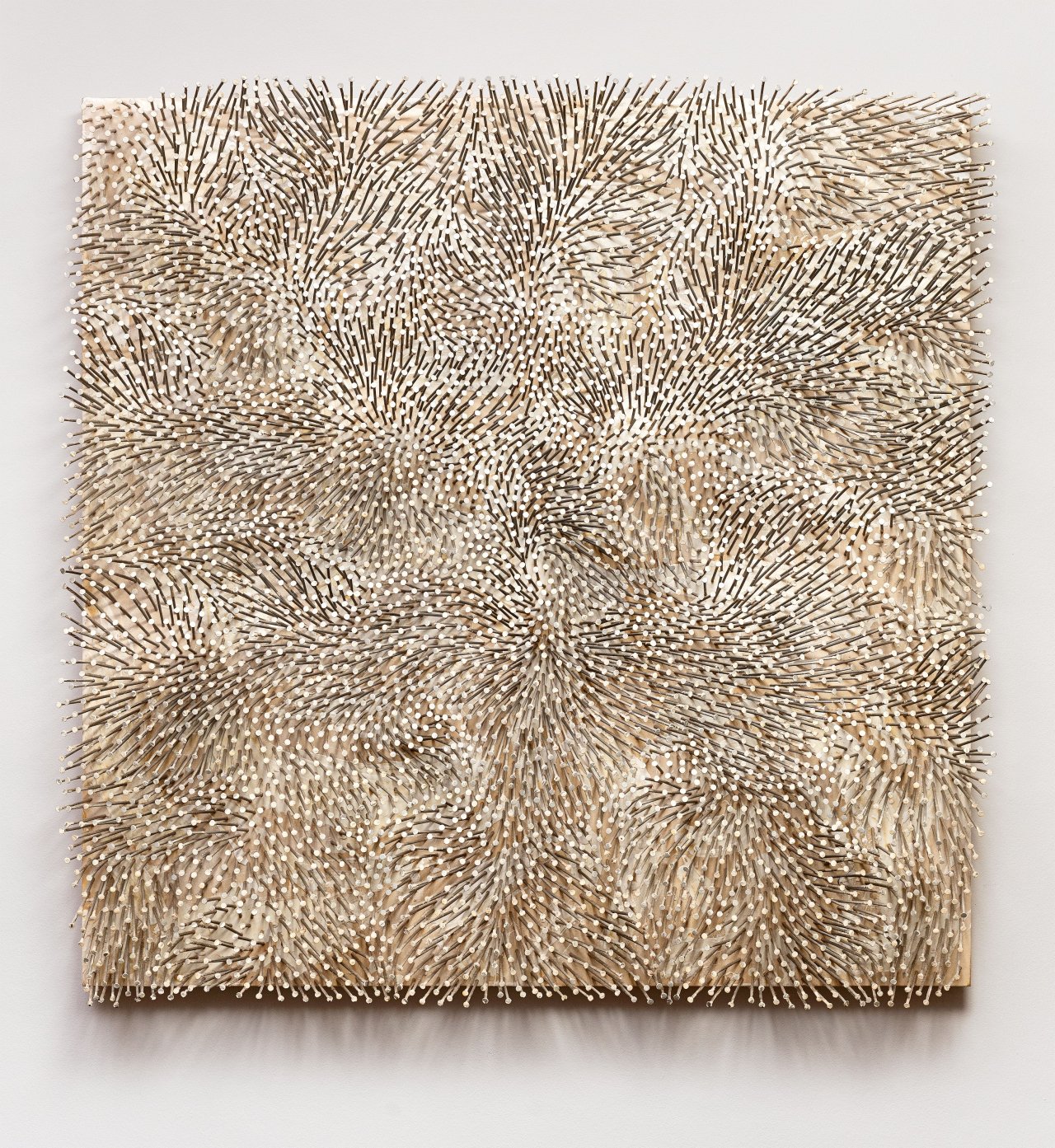 This picture shows the following artwork: Günther Uecker. ”Weißer Wind”. 1986.