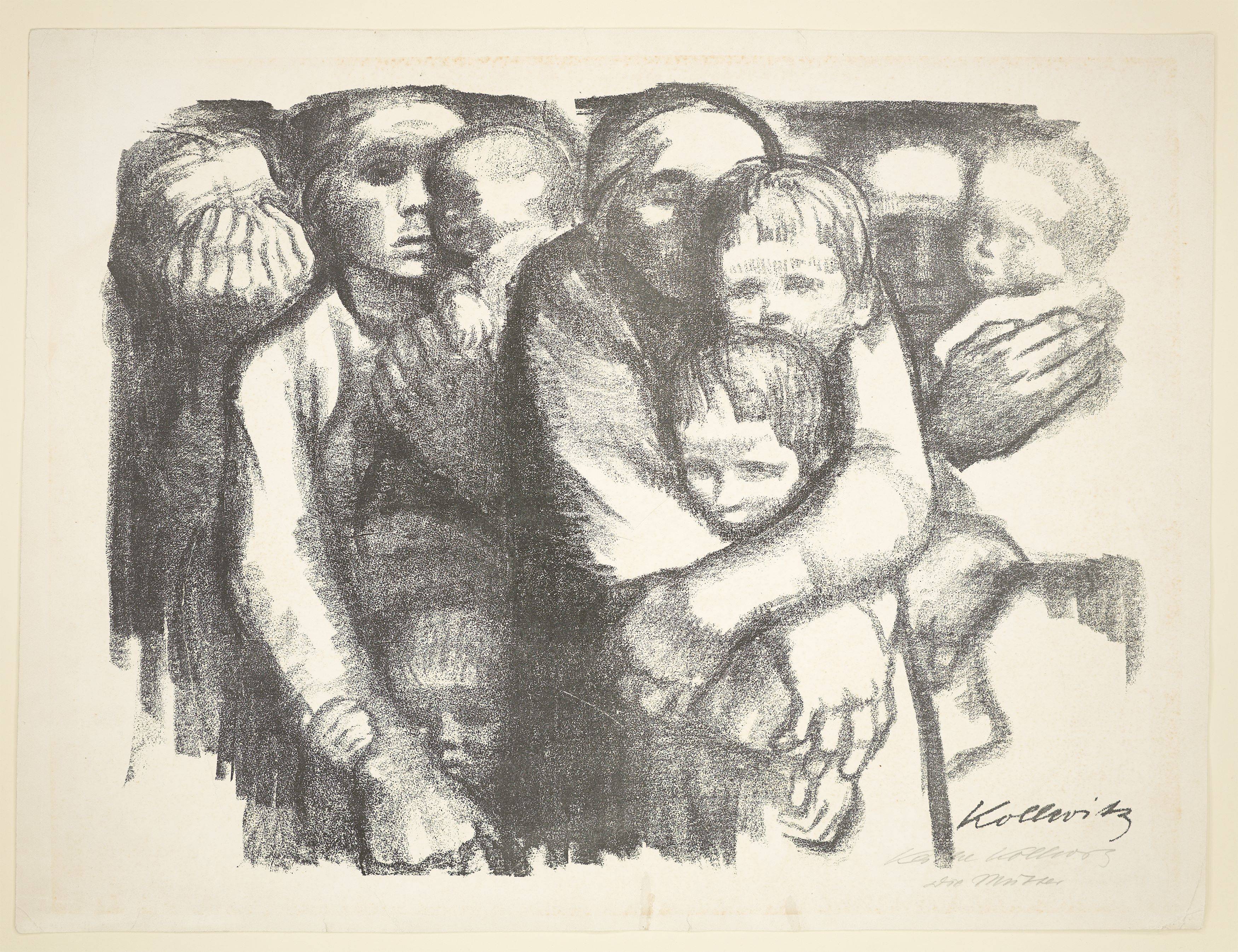 Auf diesem Bild ist das folgende Kunstwerk zu sehen: Käthe Kollwitz. „Mütter“. 1919/nach 1931.