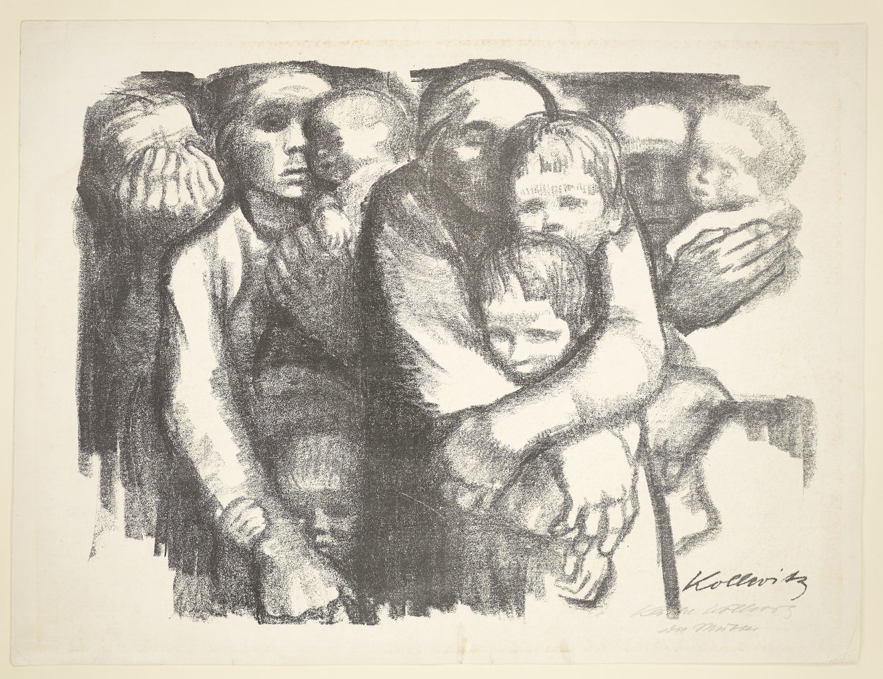 Auf diesem Bild ist das folgende Kunstwerk zu sehen: Käthe Kollwitz. „Mütter“. 1919/nach 1931.