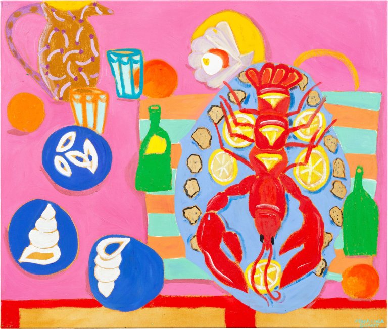 This picture shows the following artwork: Johanna Dumet. Everyone Wants a Piece of It: le Hommard aux Truffes. 2023.