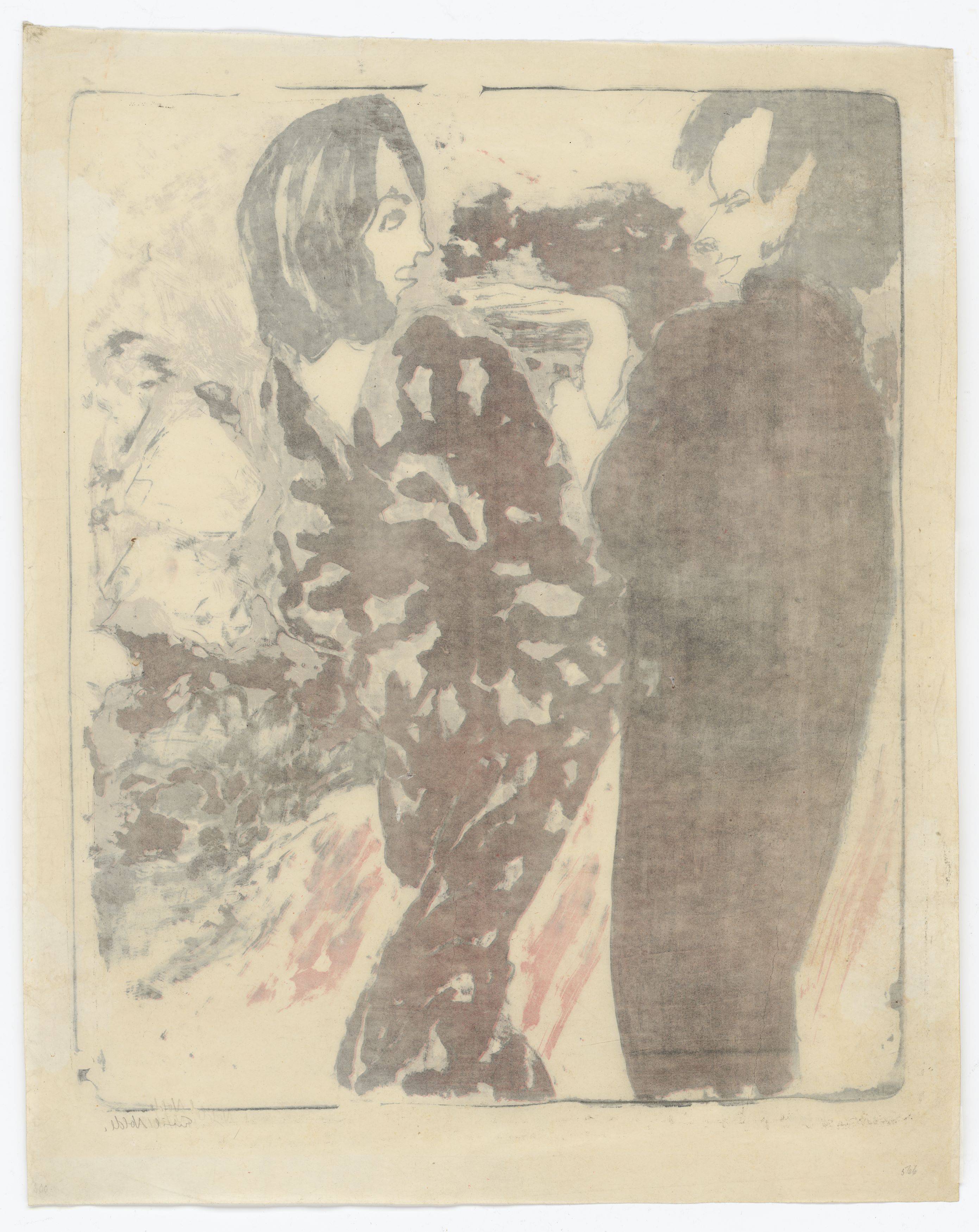 Auf diesem Bild ist das folgende Kunstwerk zu sehen: Emil Nolde. „Junges Paar“. 1913.