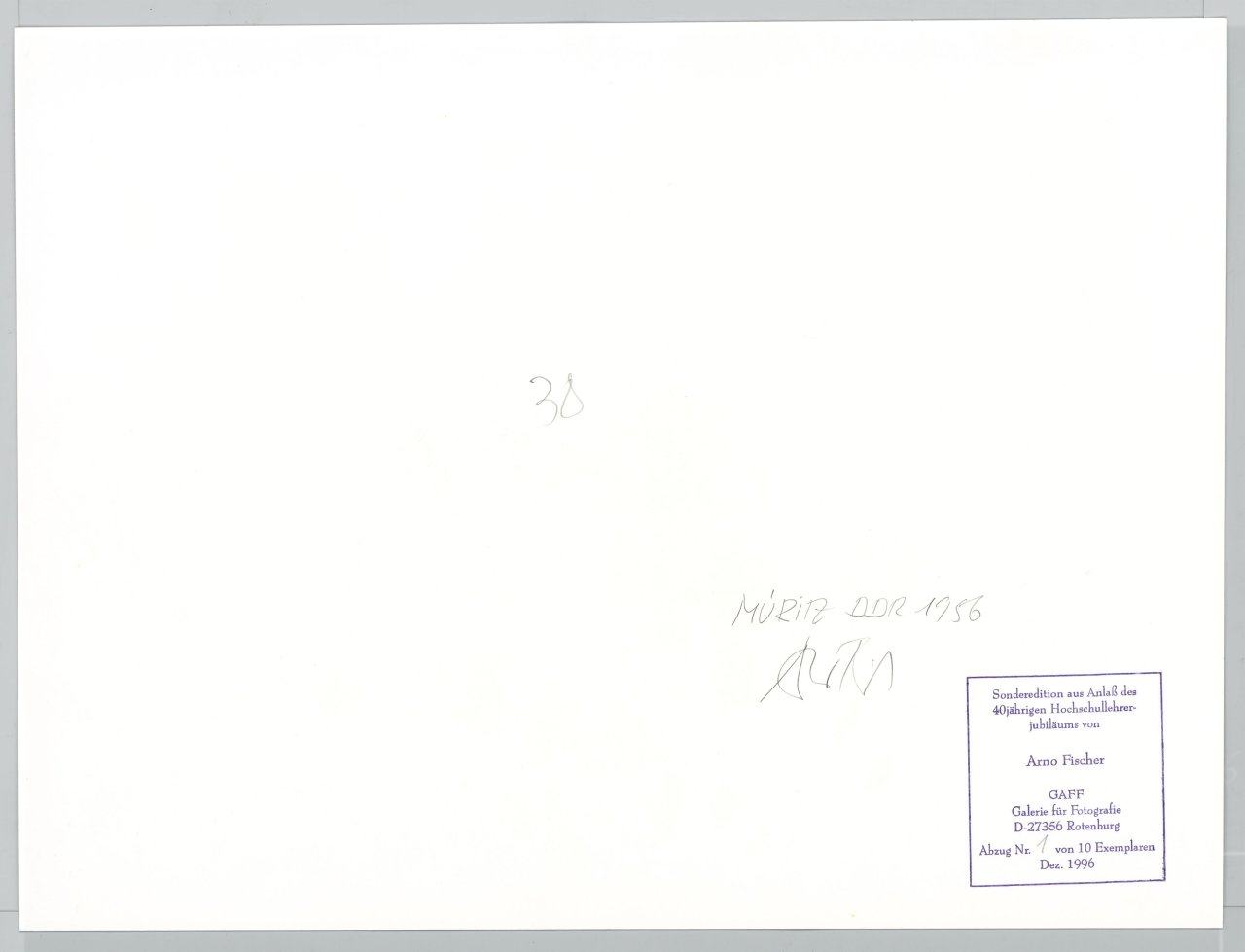 This picture shows the following artwork: Arno Fischer. ”Müritz DDR”. 1956.