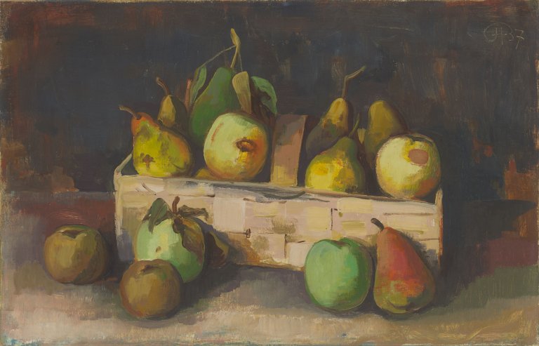 This picture shows the following artwork: Karl Hofer. ”Stilleben mit Spankorb”. 1937.