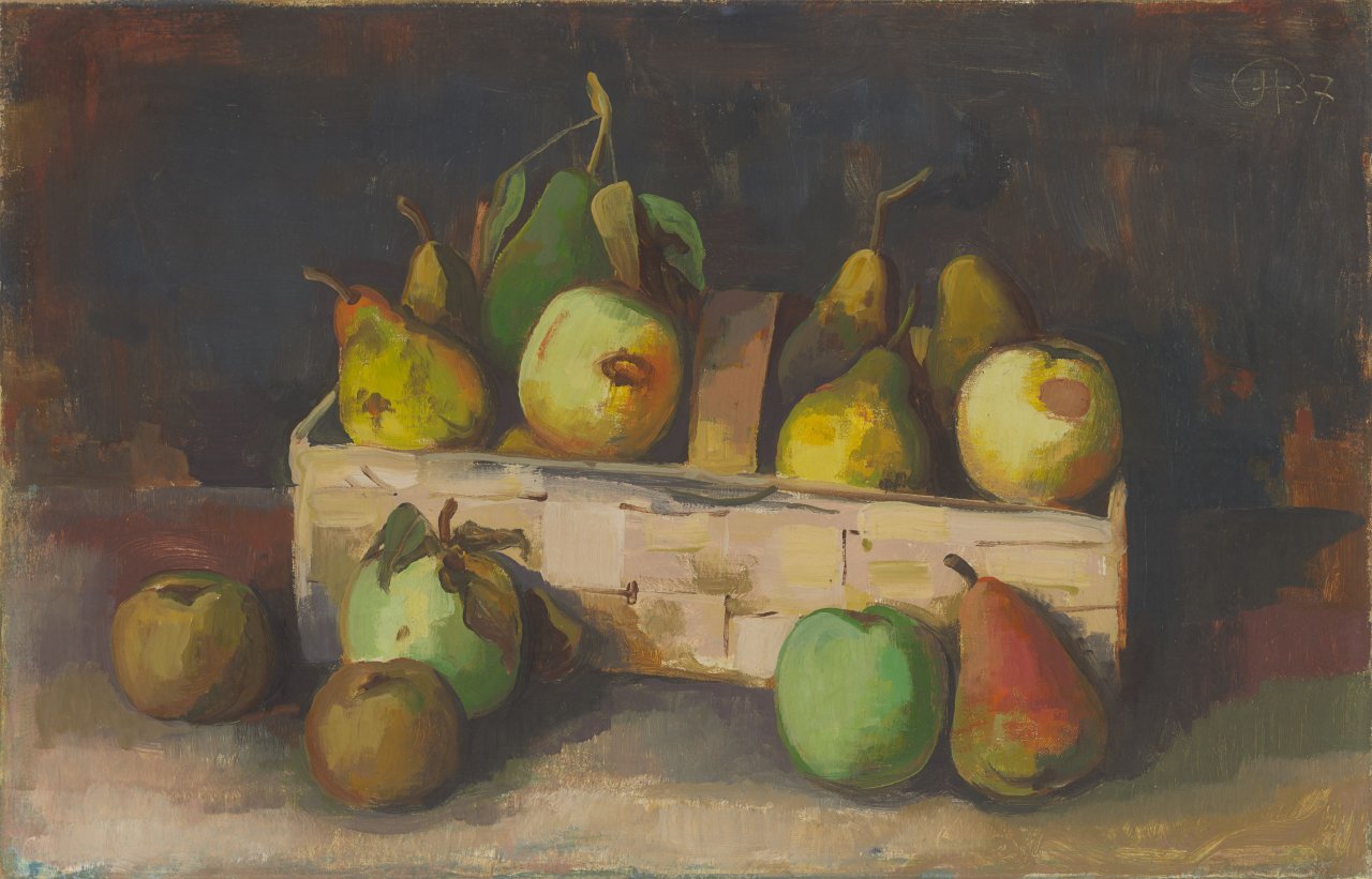 This picture shows the following artwork: Karl Hofer. ”Stilleben mit Spankorb”. 1937.