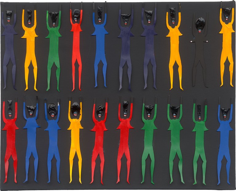 Auf diesem Bild ist das folgende Kunstwerk zu sehen: Devin Troy Strother. „Gurrrl you know I like me some primary colors“. 2012.