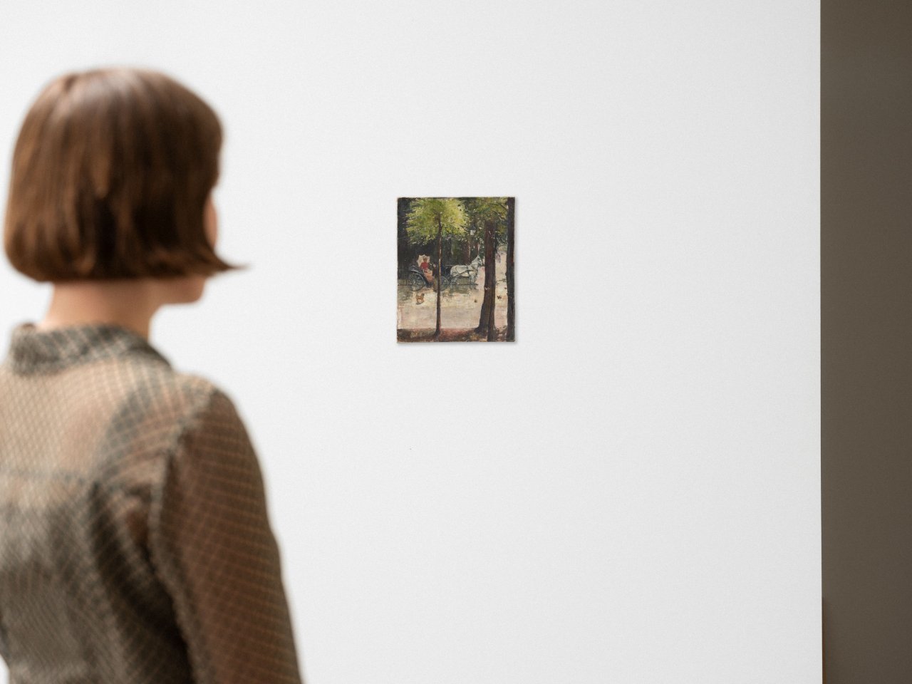 This picture shows the following artwork: Lesser Ury. ”Frühling im Tiergarten”. Circa 1890.