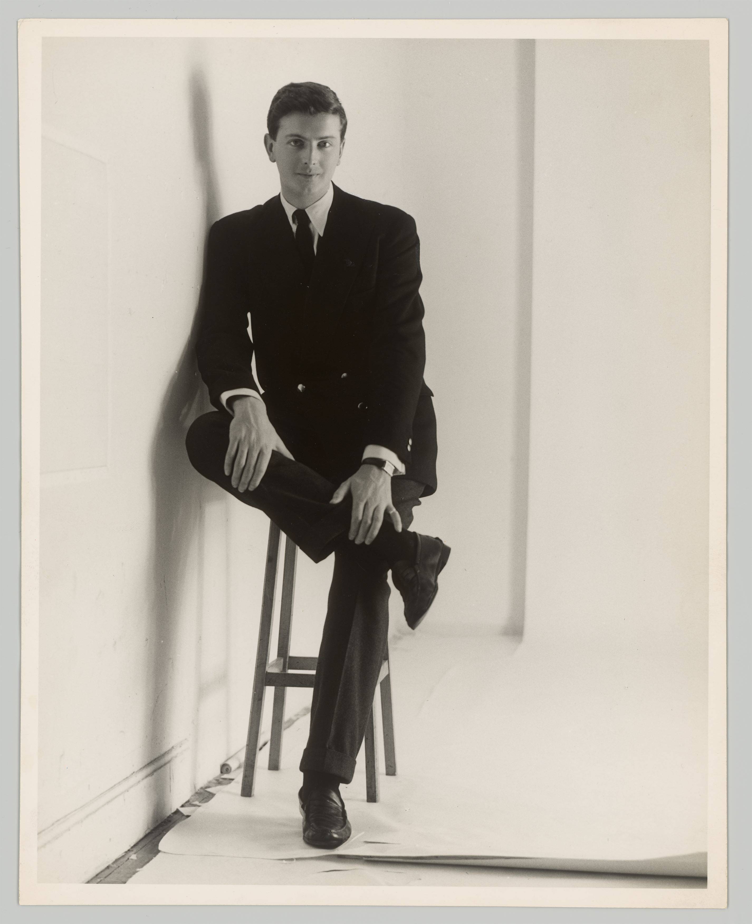 This picture shows the following artwork: Yvonne Chevalier. Hubert de Givenchy. Circa 1950.