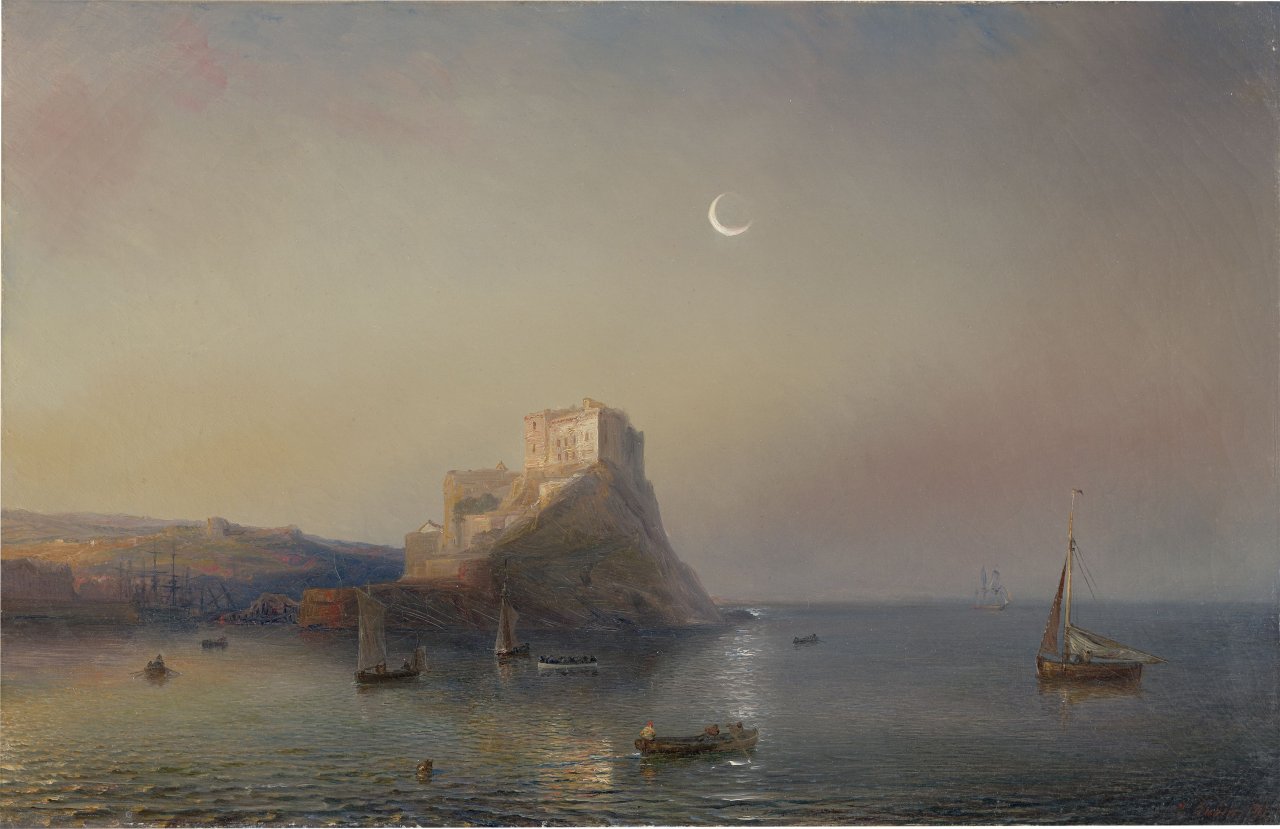 This picture shows the following artwork: Théodore Gudin. Castello Aragonese near Ischia. 1867.