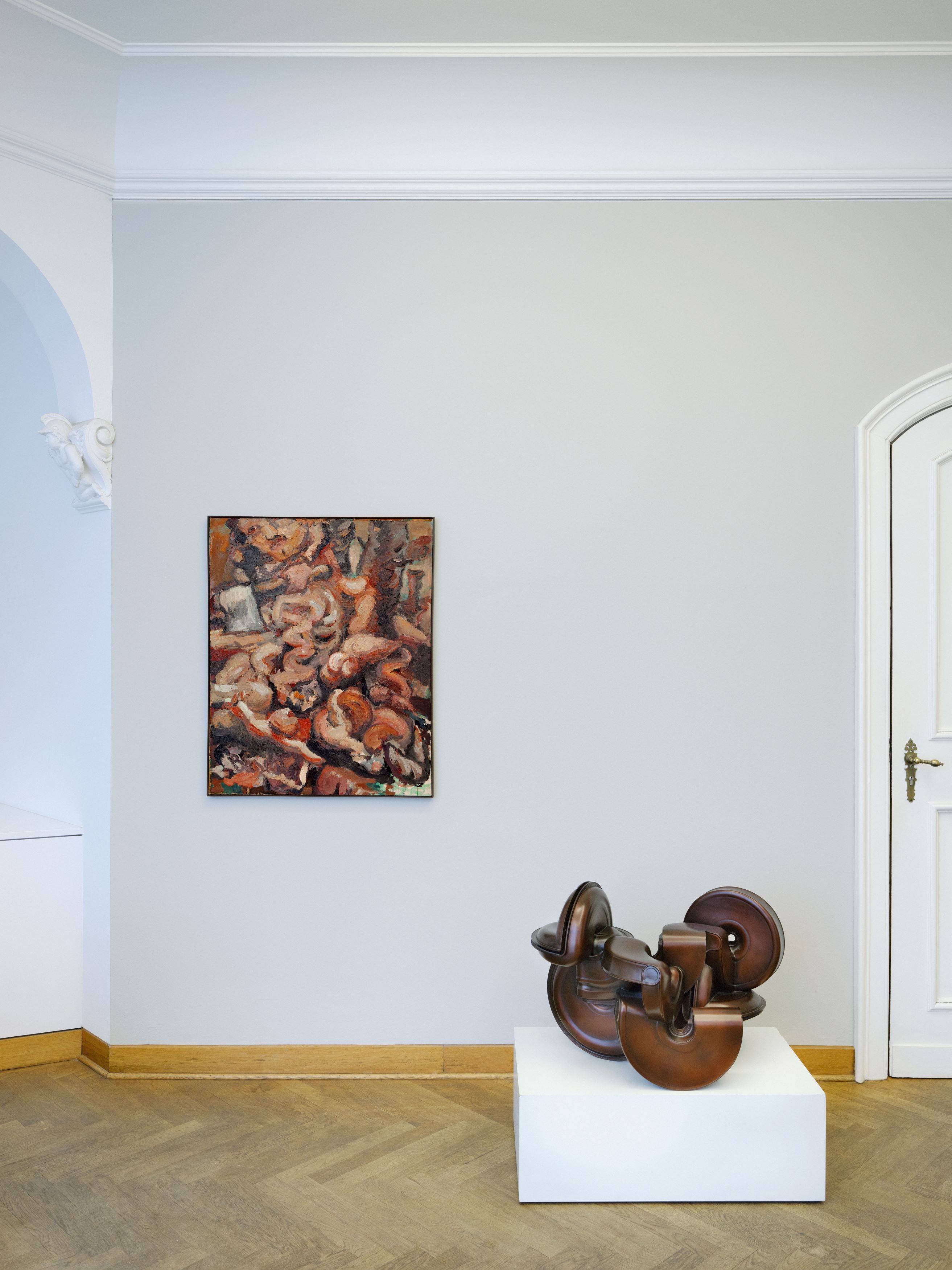 Auf diesem Bild ist das folgende Kunstwerk zu sehen: Georg Baselitz. „Ein Werktätiger“. 1967.