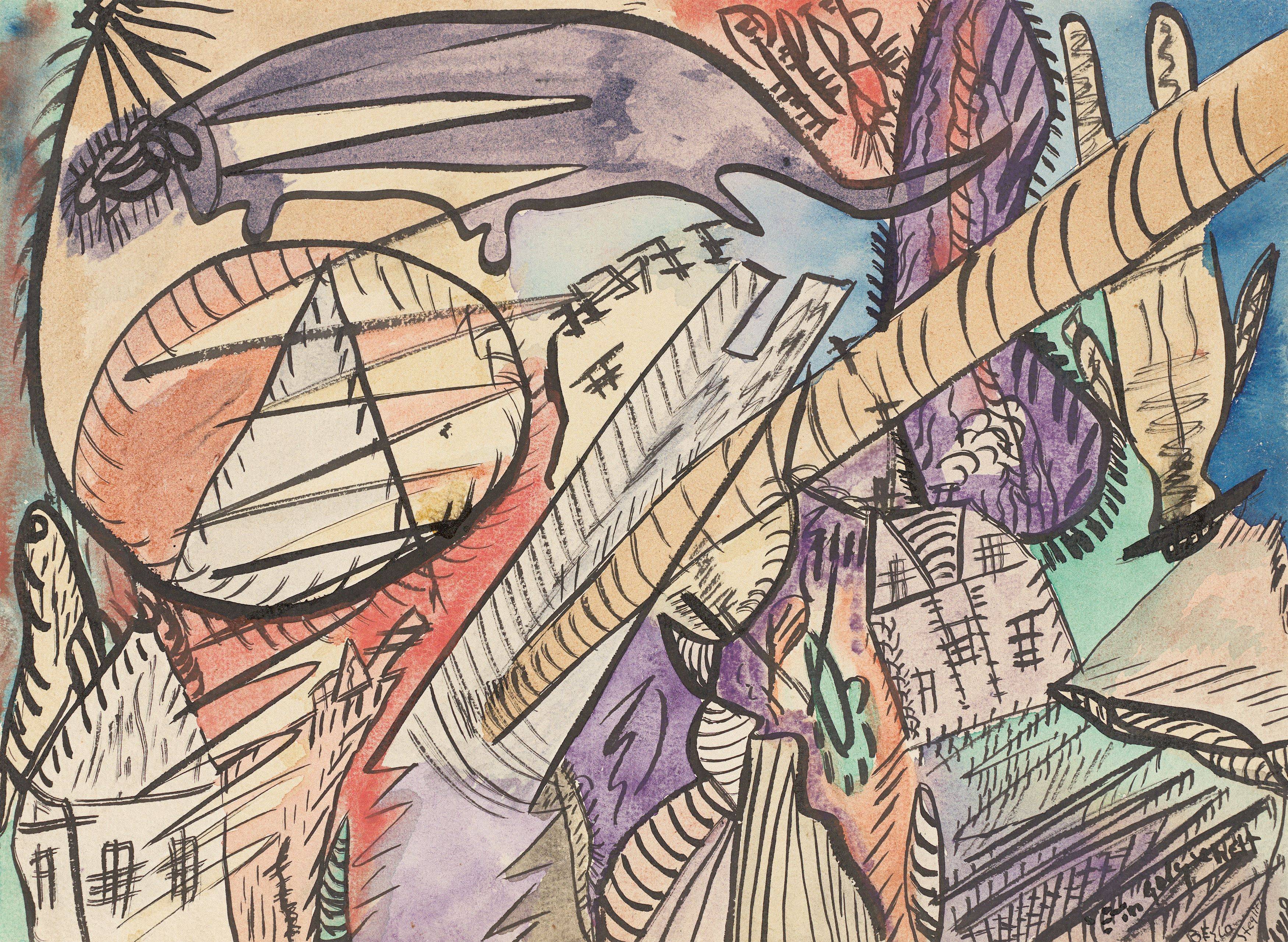 This picture shows the following artwork: Jefim Golyscheff. ”Berlin Steglitz”. 1918.
