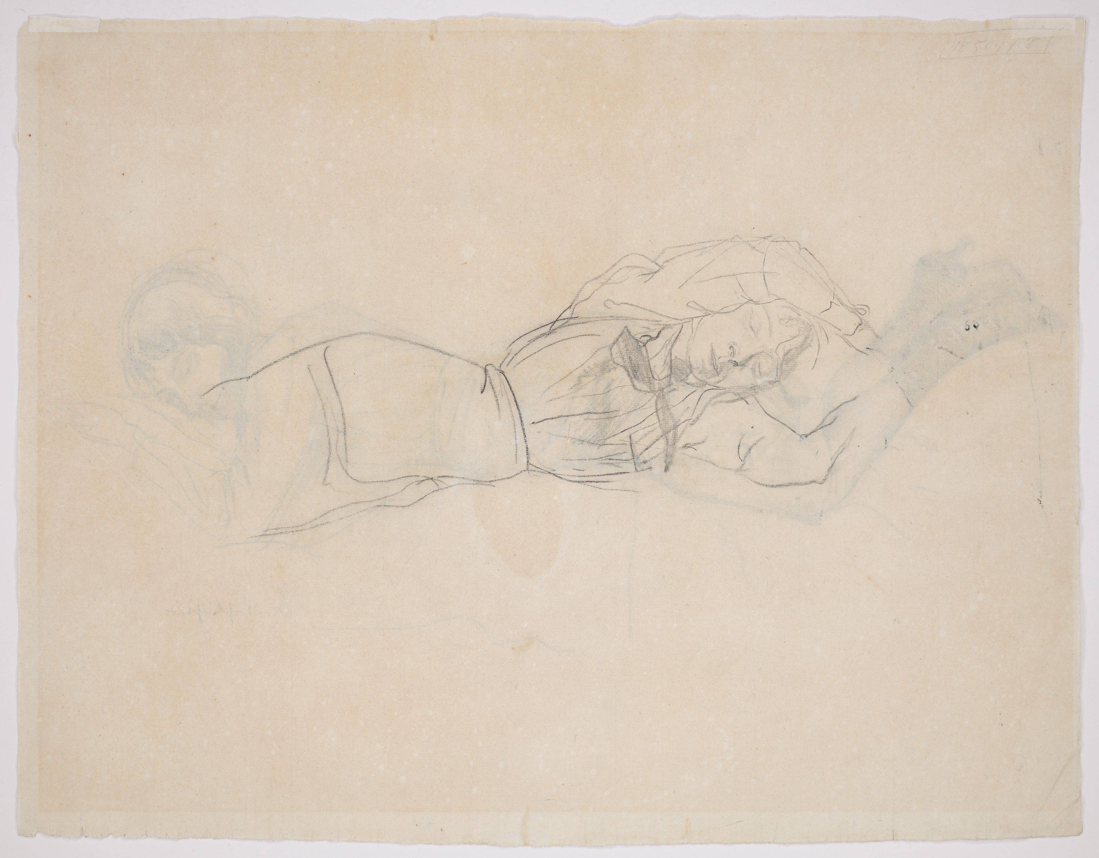 Auf diesem Bild ist das folgende Kunstwerk zu sehen: Rudolf Schlichter. Liegende in Knöpfstiefeln. Um 1928.