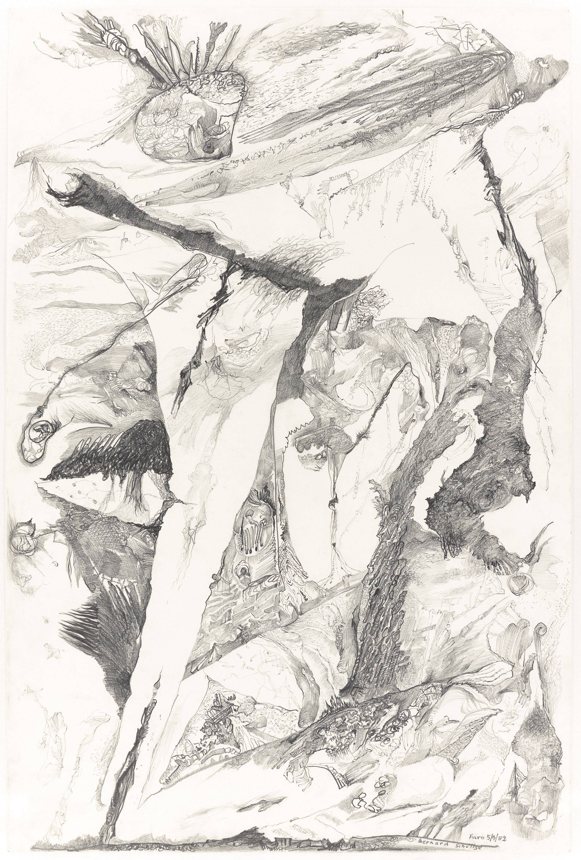 Auf diesem Bild ist das folgende Kunstwerk zu sehen: Bernard Schultze. Ohne Titel. 1982.