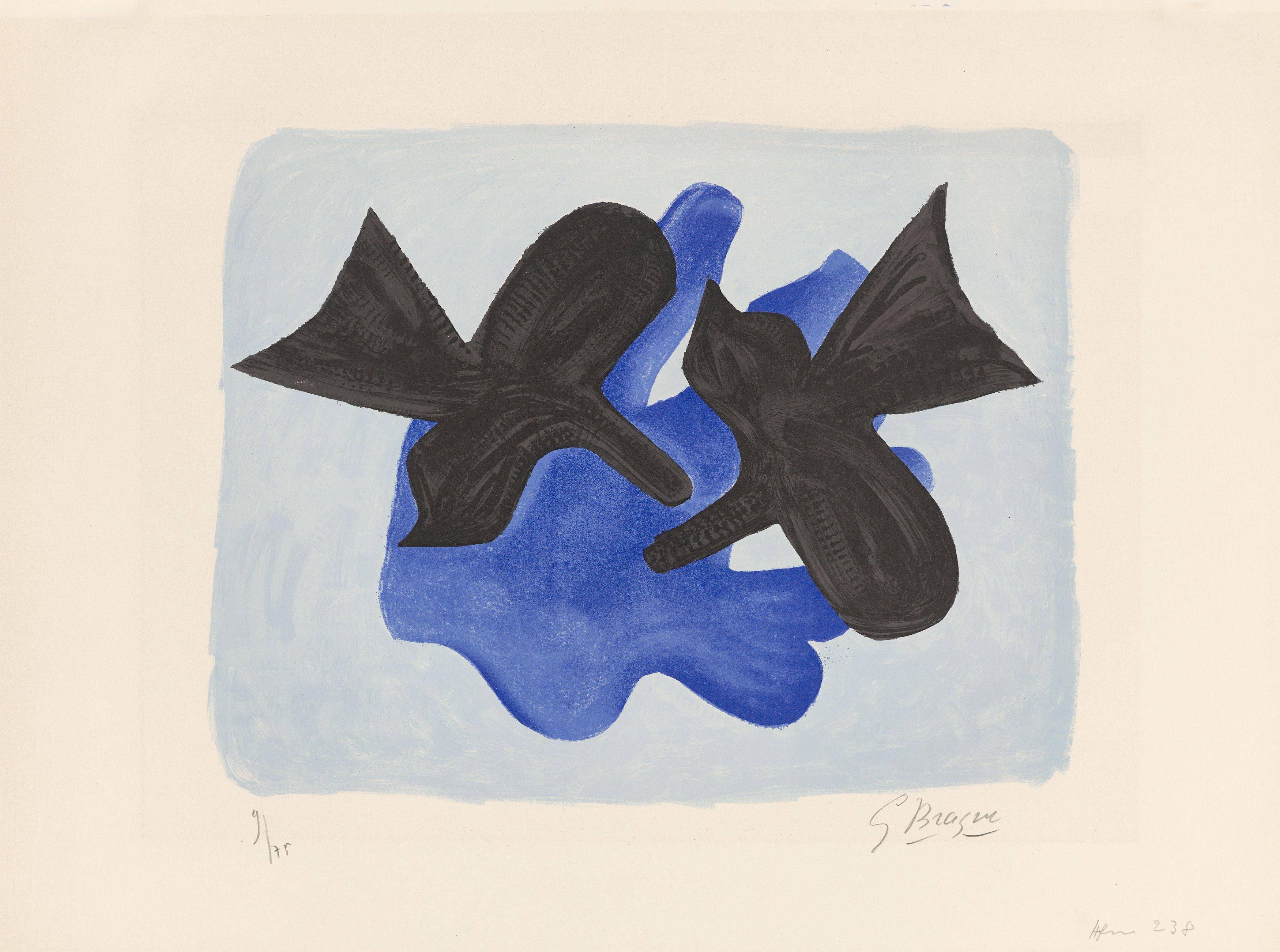 Auf diesem Bild ist das folgende Kunstwerk zu sehen: Georges Braque. „Oiseaux“. 1963.