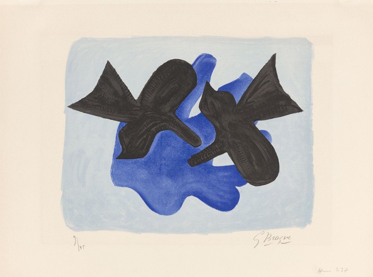 Auf diesem Bild ist das folgende Kunstwerk zu sehen: Georges Braque. „Oiseaux“. 1963.