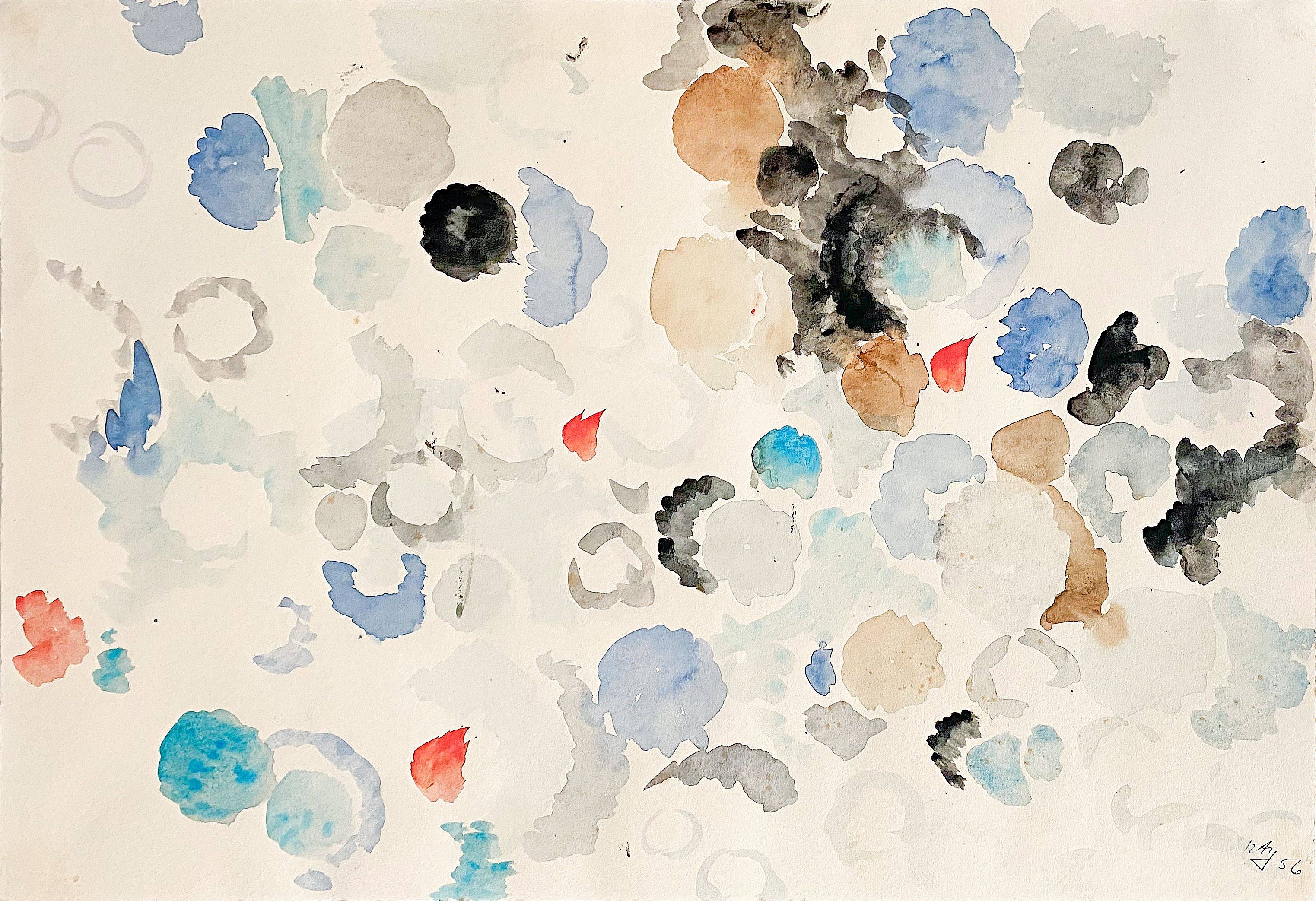 Auf diesem Bild ist das folgende Kunstwerk zu sehen: Ernst Wilhelm Nay. „Firmament“. 1956.