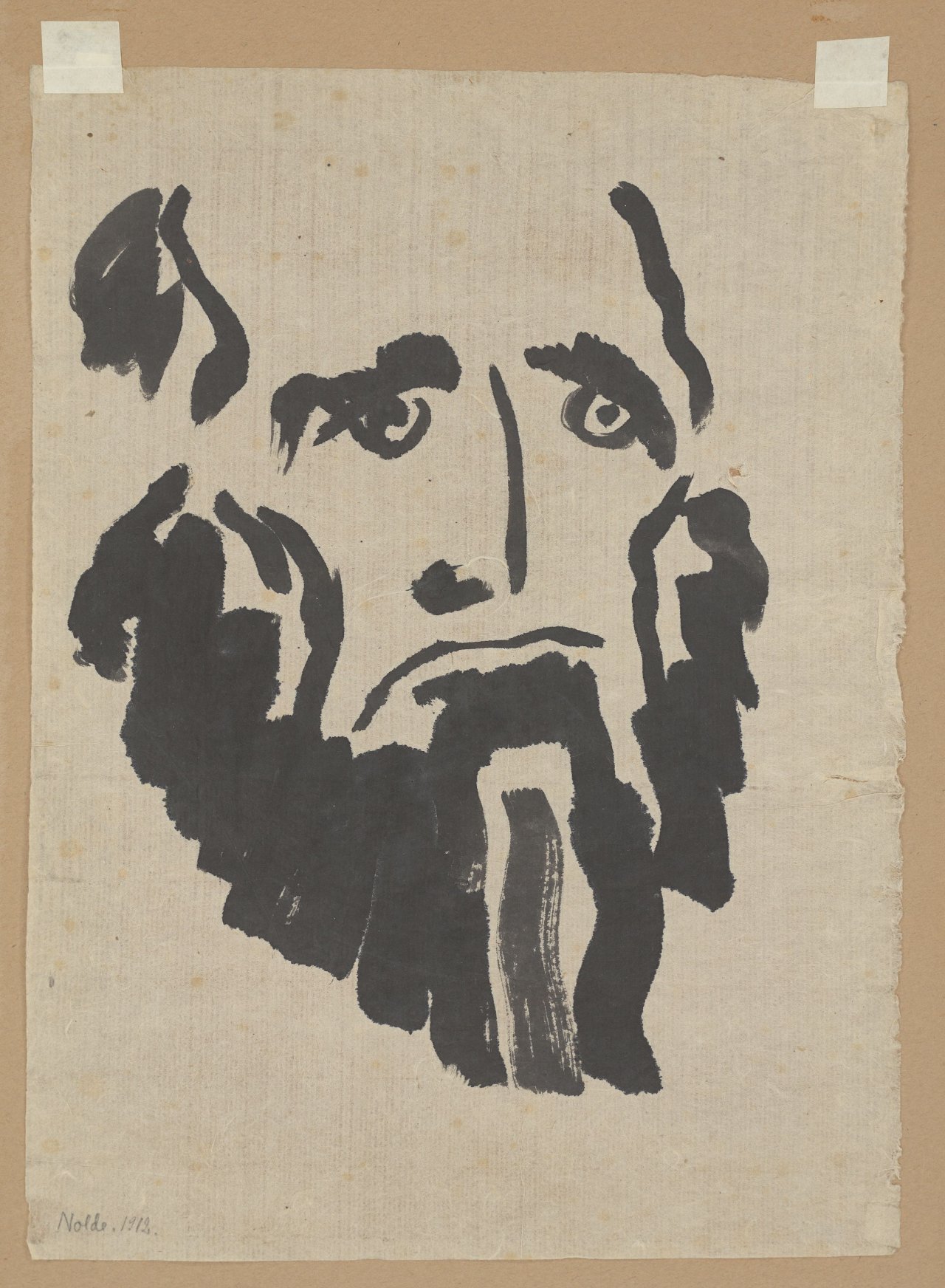 This picture shows the following artwork: Emil Nolde. ”Prophet”. 1912.