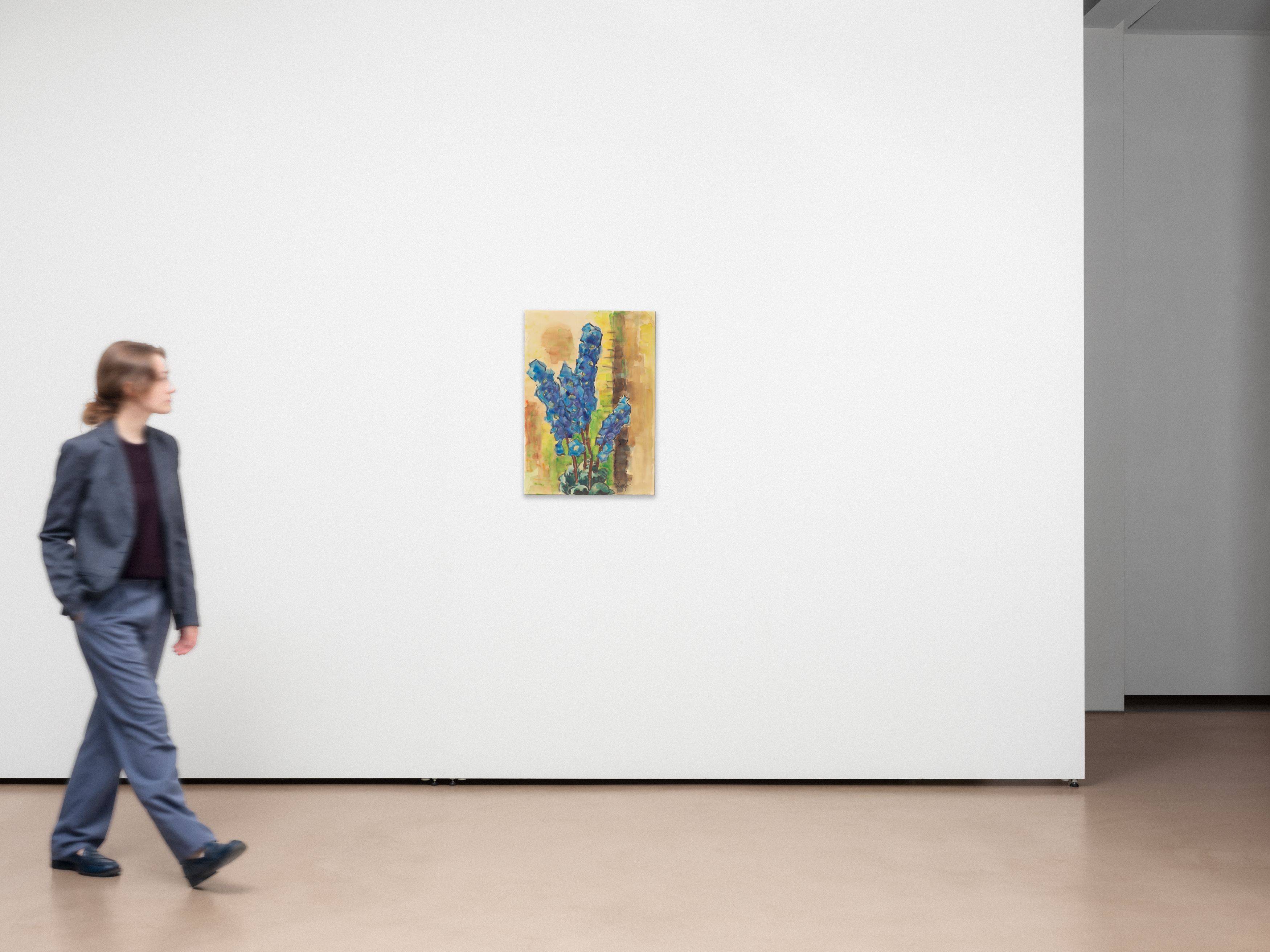 This picture shows the following artwork: Karl Schmidt-Rottluff. Blue delphinium III. 1960.