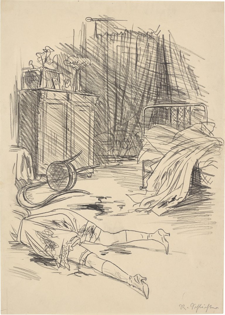 This picture shows the following artwork: Rudolf Schlichter. Sex murder. 1924.