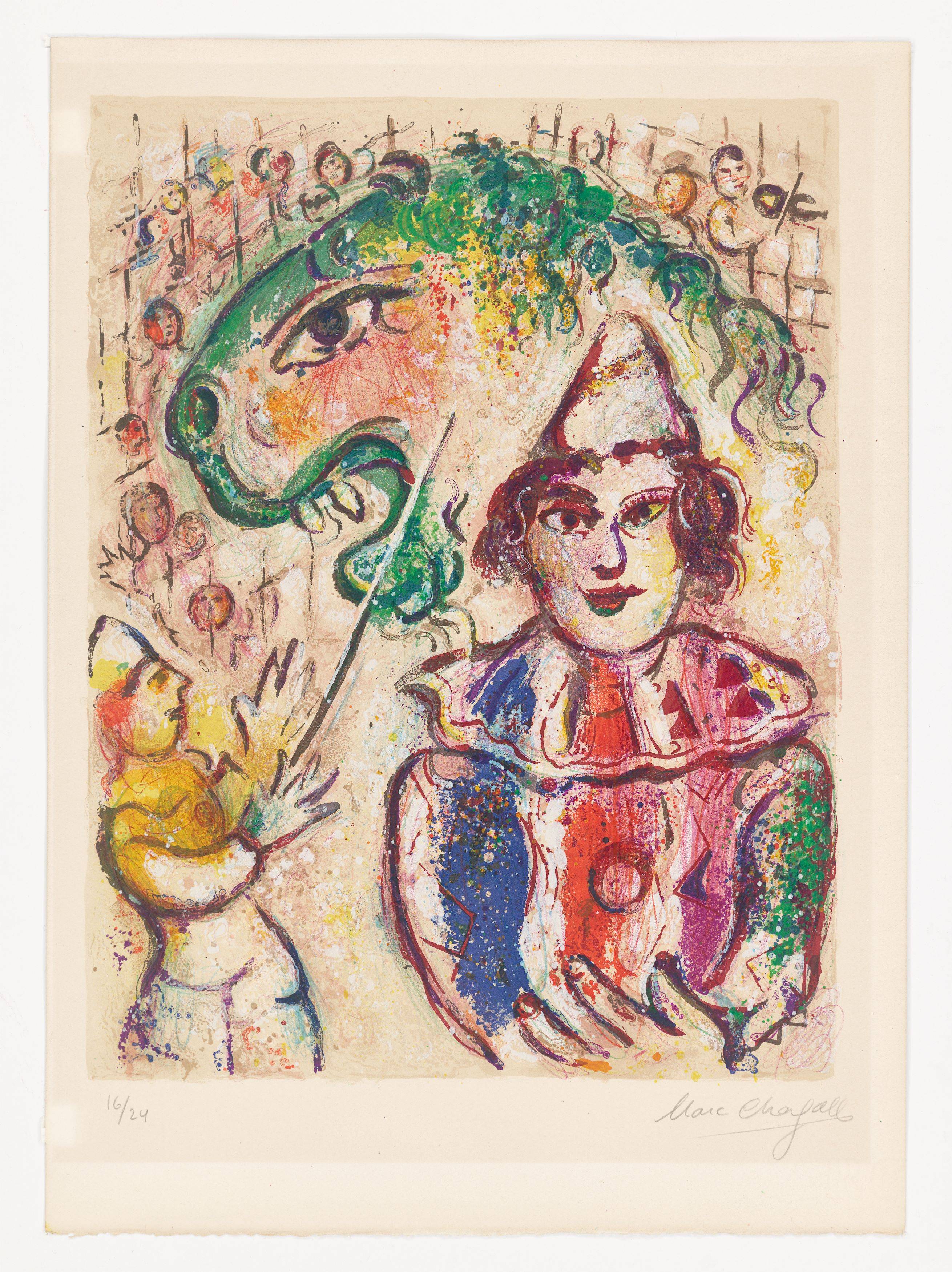 This picture shows the following artwork: Marc Chagall. From: ”Le Cirque”. 1967.