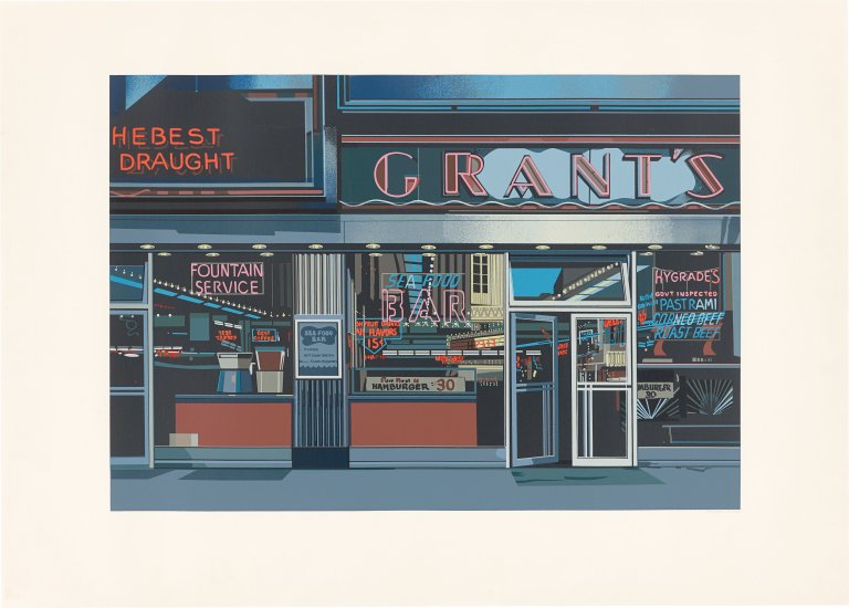 This picture shows the following artwork: Richard Estes. ”Grant's”. 1972.