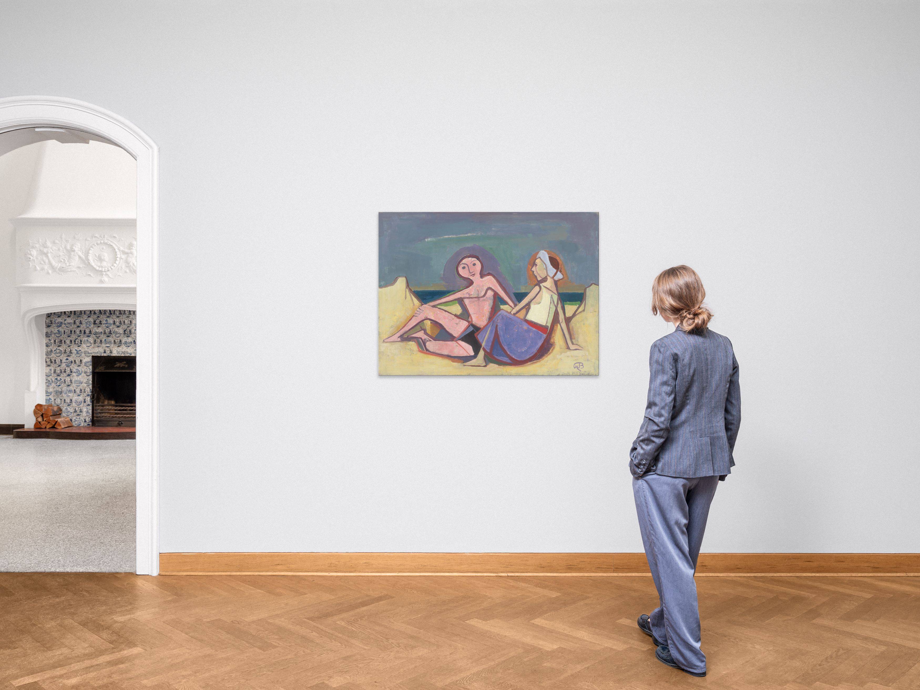 Auf diesem Bild ist das folgende Kunstwerk zu sehen: Karl Hofer. „Paar am Strand“. 1953.