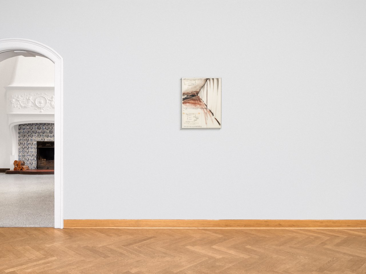 This picture shows the following artwork:  Christo. ”RUNNING FENCE (PROJECT FOR Sonoma County And Marin County, STATE OF CALIFORNIA)”. 1976.