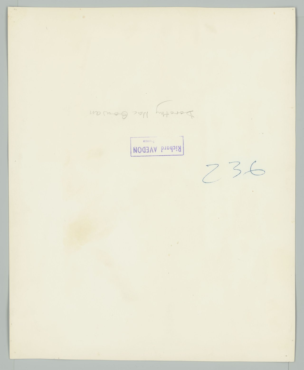 This picture shows the following artwork: Richard Avedon. Dorothy MacGowan. 1963.