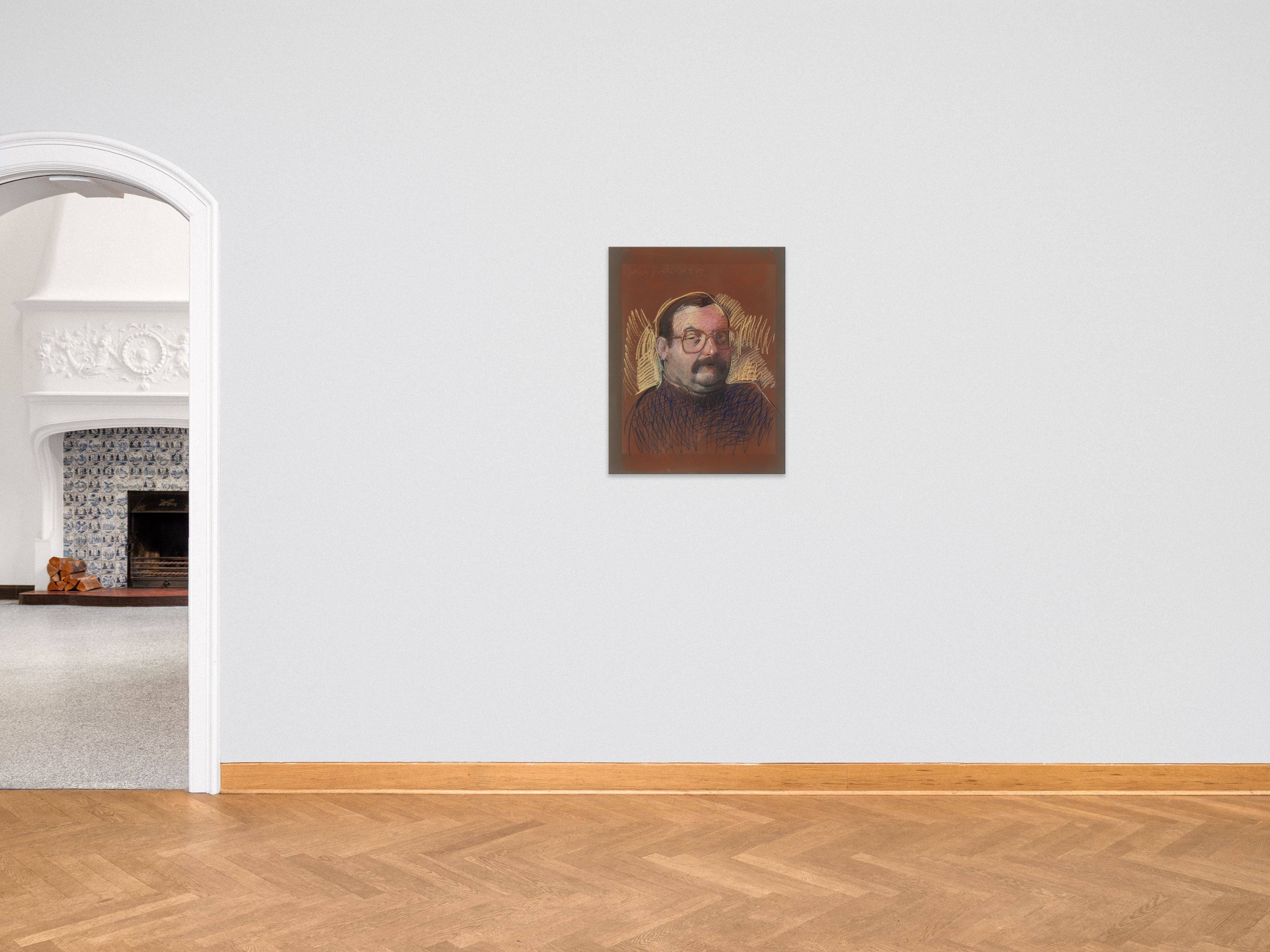 Auf diesem Bild ist das folgende Kunstwerk zu sehen: Johannes Grützke. Portrait Heiko Gebhardt. 1979.