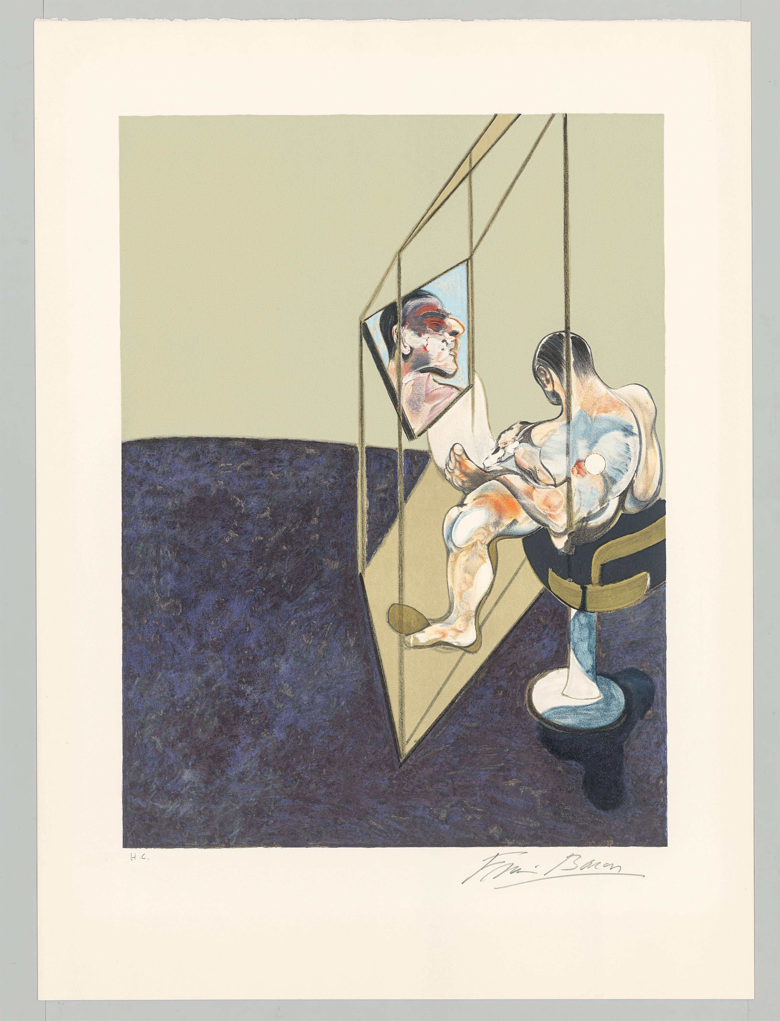 This picture shows the following artwork: Francis Bacon. ”Three studies of the male back”. 1987.