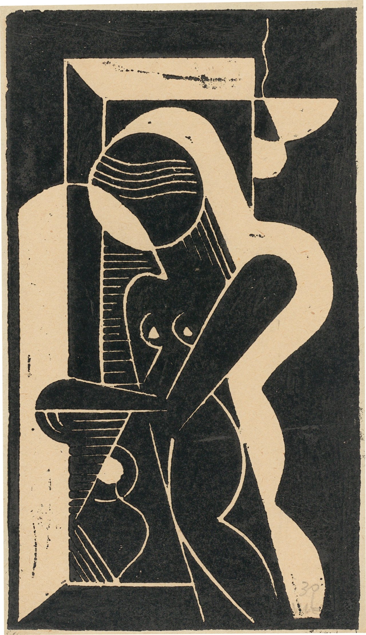 Auf diesem Bild ist das folgende Kunstwerk zu sehen: Erich Müller-Kraus. Weiblicher Akt. 1930.