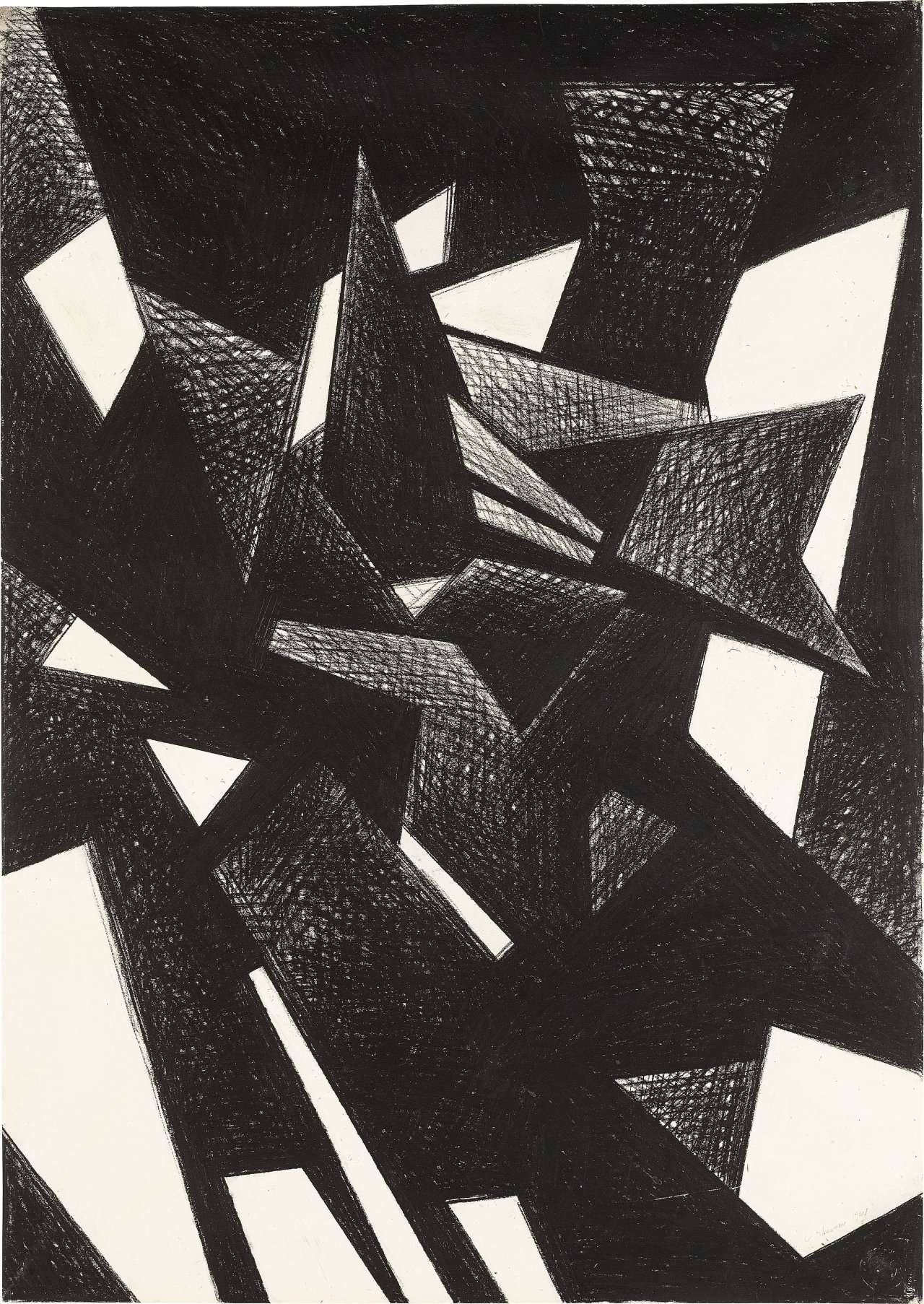 Auf diesem Bild ist das folgende Kunstwerk zu sehen: Hans Uhlmann. Ohne Titel. 1961.