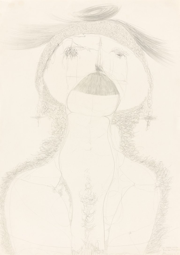 This picture shows the following artwork: Gerhard Altenbourg. ”Das Mädchen mit dem Traum vom Riesenpenis”. 1966.
