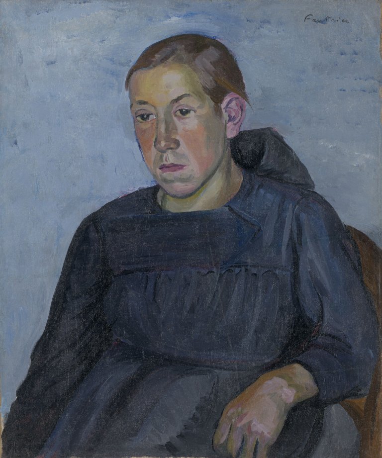 Auf diesem Bild ist das folgende Kunstwerk zu sehen: Jean Fautrier. „Portrait de jeune fille“. 1922.
